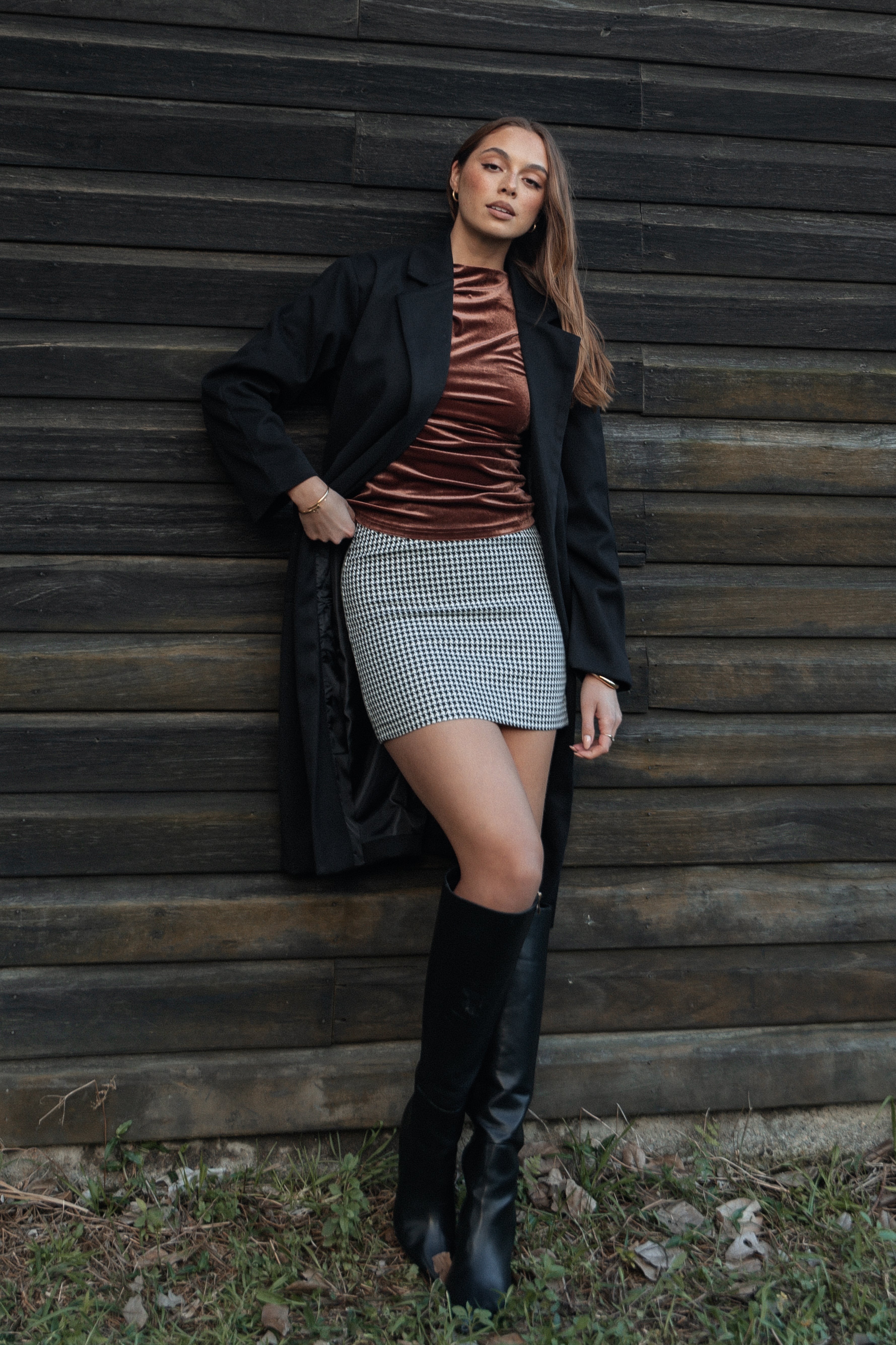 Petal and Pup USA BOTTOMS Falo Mini Skirt - Black Cream