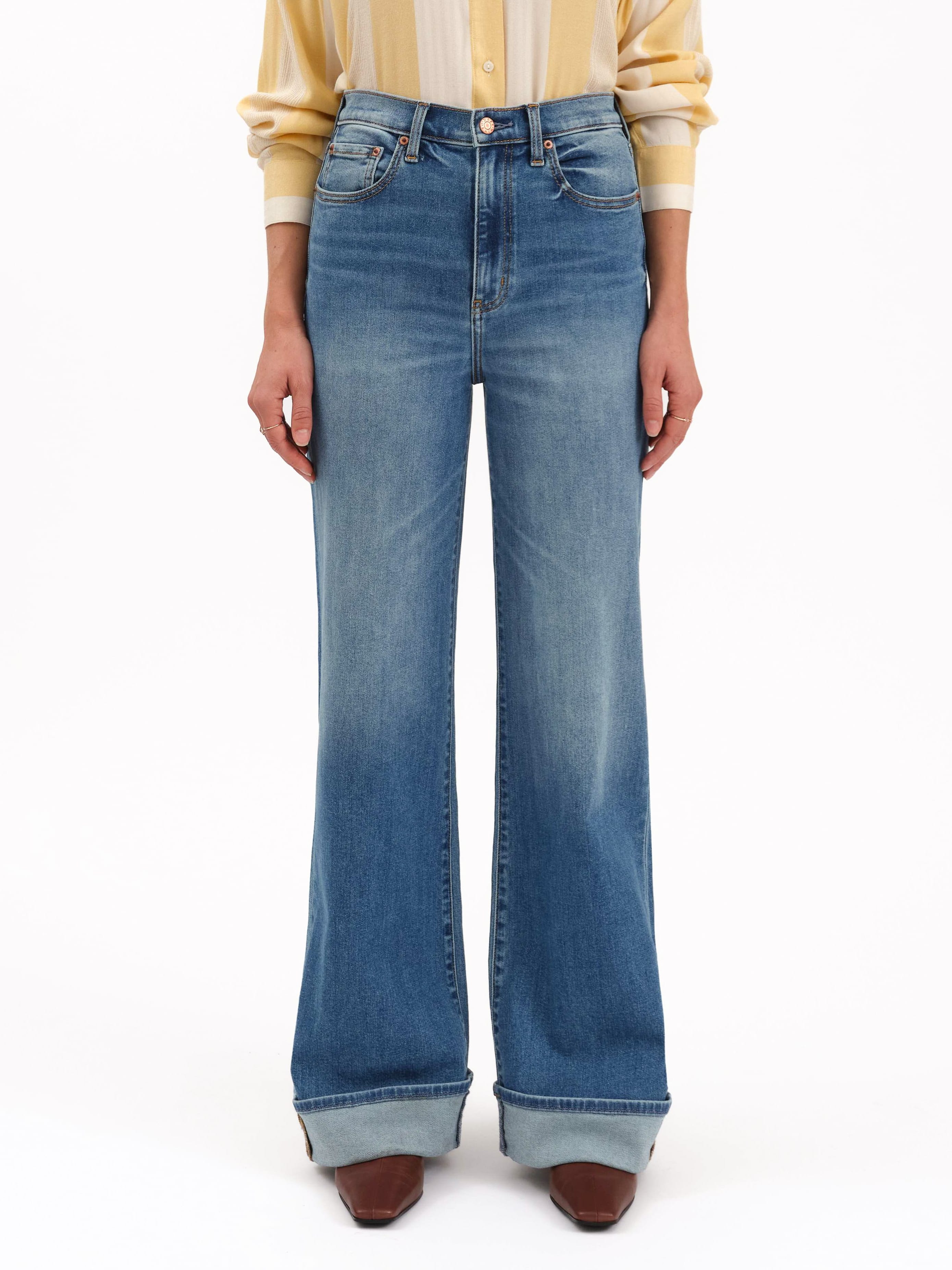 Petal and Pup USA BOTTOMS Far Out Wide Leg Jean - Big Break