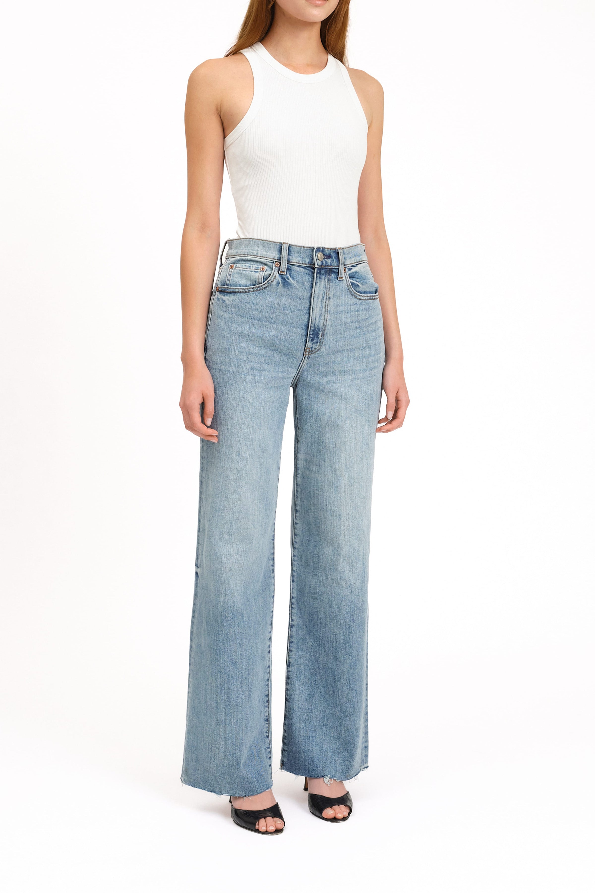 Petal and Pup USA BOTTOMS Far Out Wide Leg Jean - Fools Gold