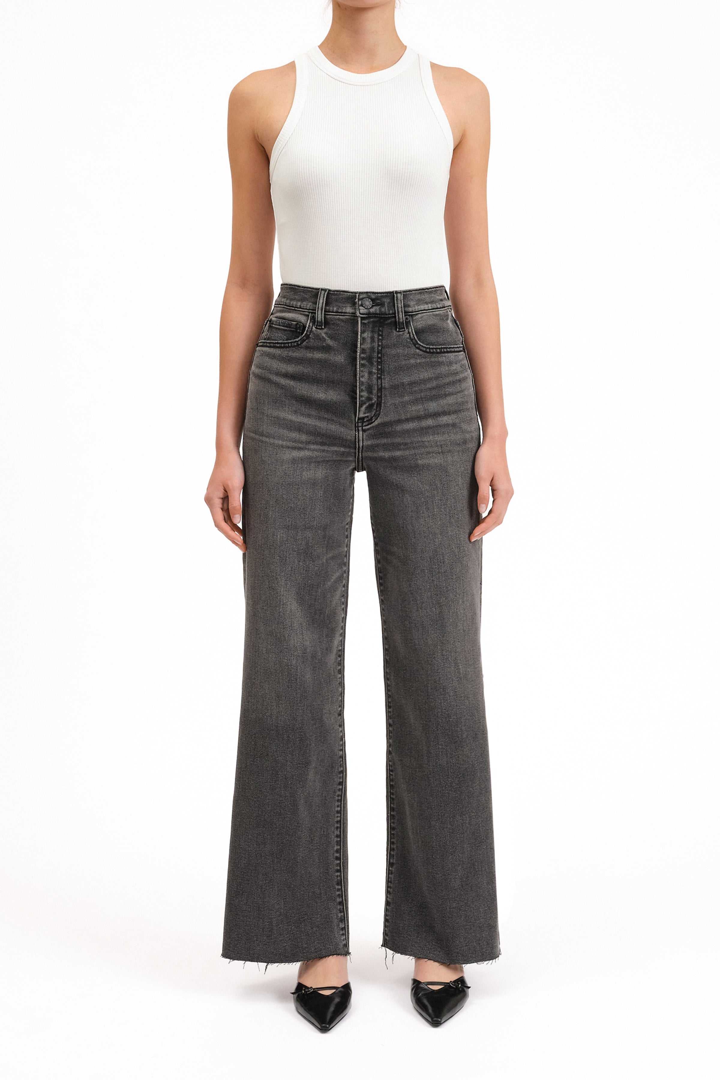 Petal and Pup USA BOTTOMS Far Out Wide Leg Jean - Milky Way