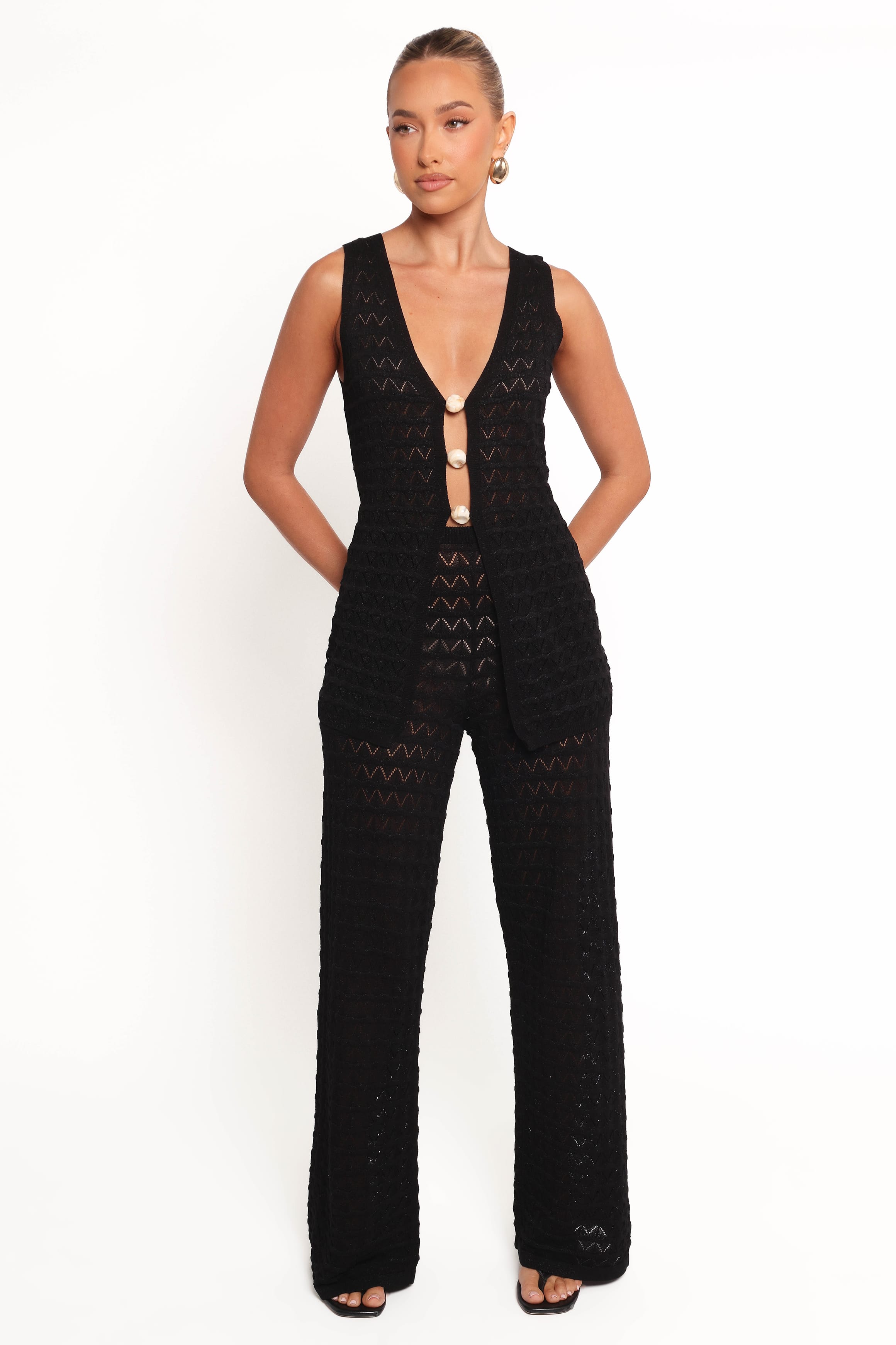 Petal and Pup USA BOTTOMS Fiore Pants - Black