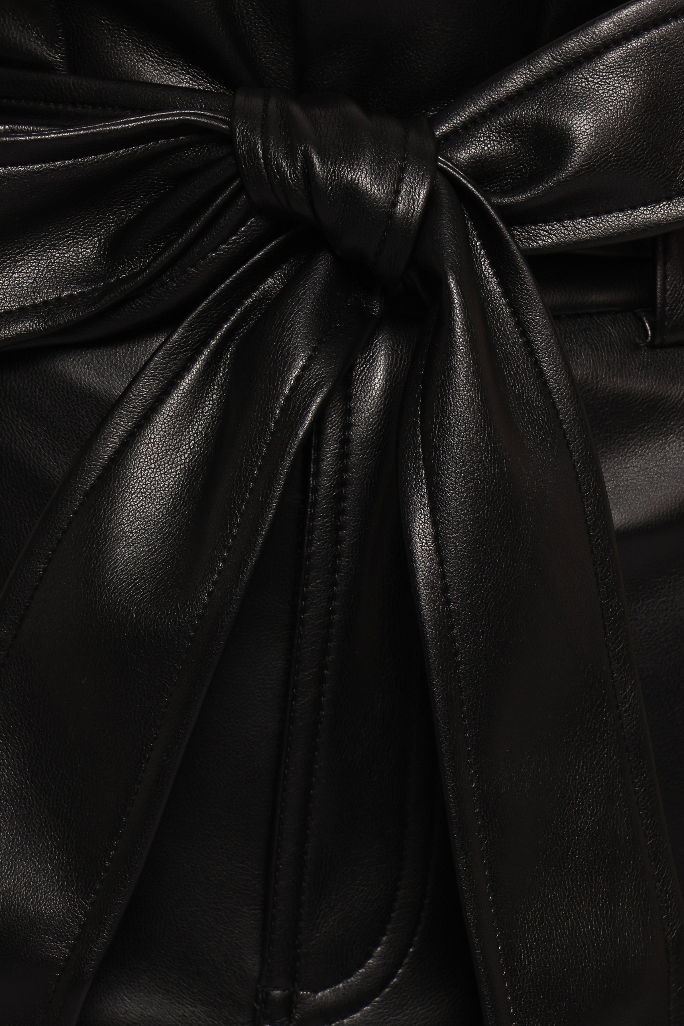 Petal and Pup USA BOTTOMS Franka Faux Leather Midi Skirt - Black