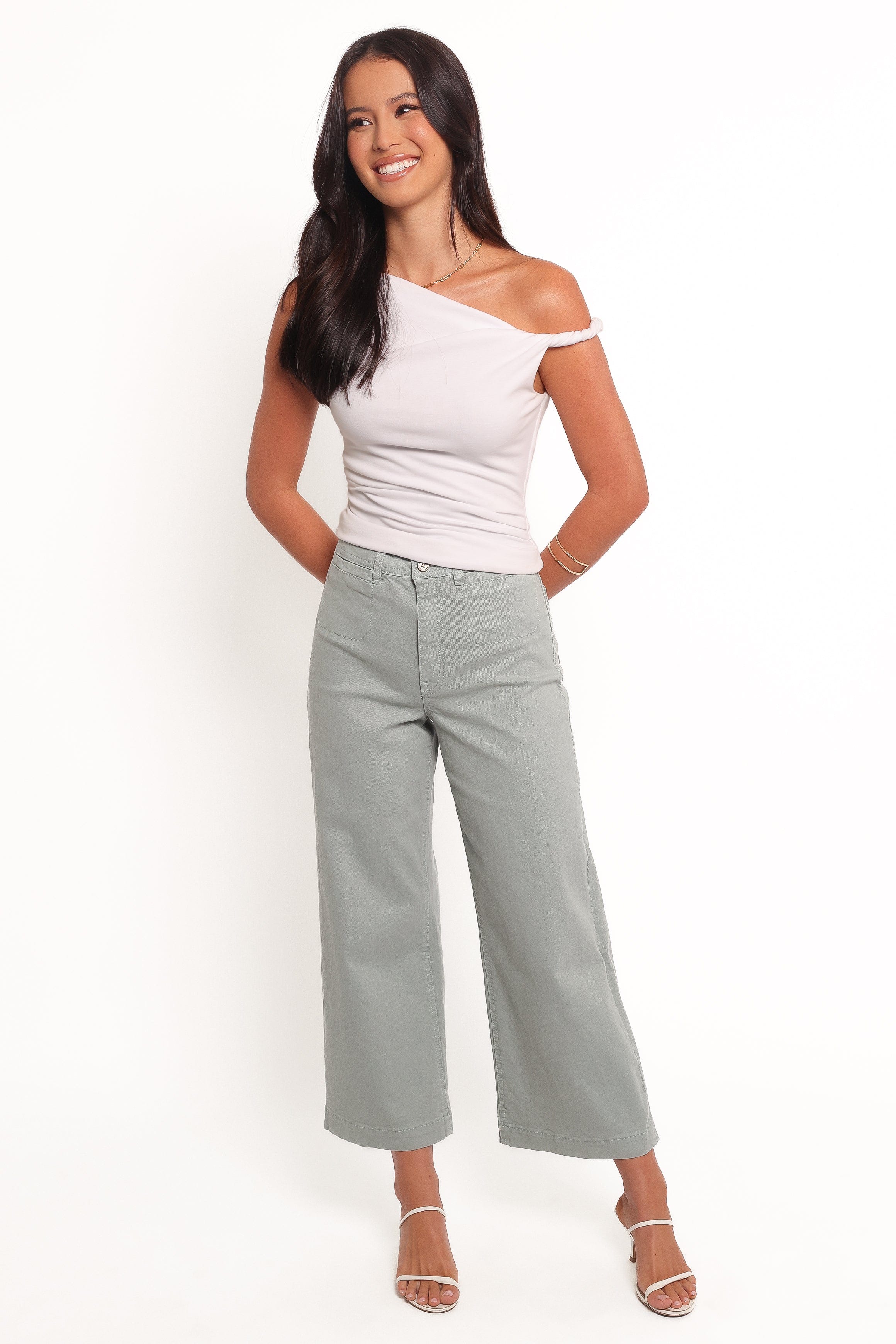 Petal and Pup USA BOTTOMS Gemma Cropped Wide Leg Jean - Zuma