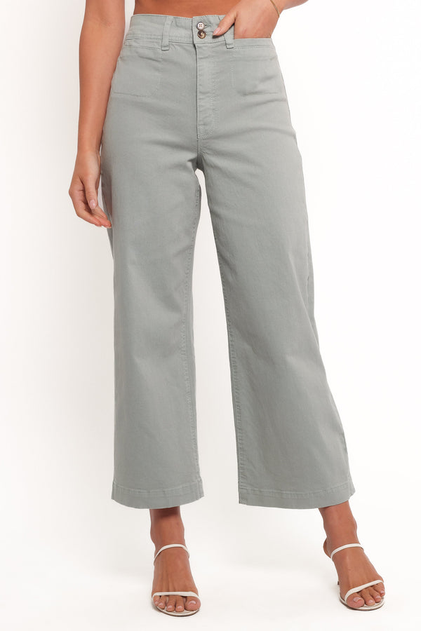 Petal and Pup USA BOTTOMS Gemma Cropped Wide Leg Jean - Zuma