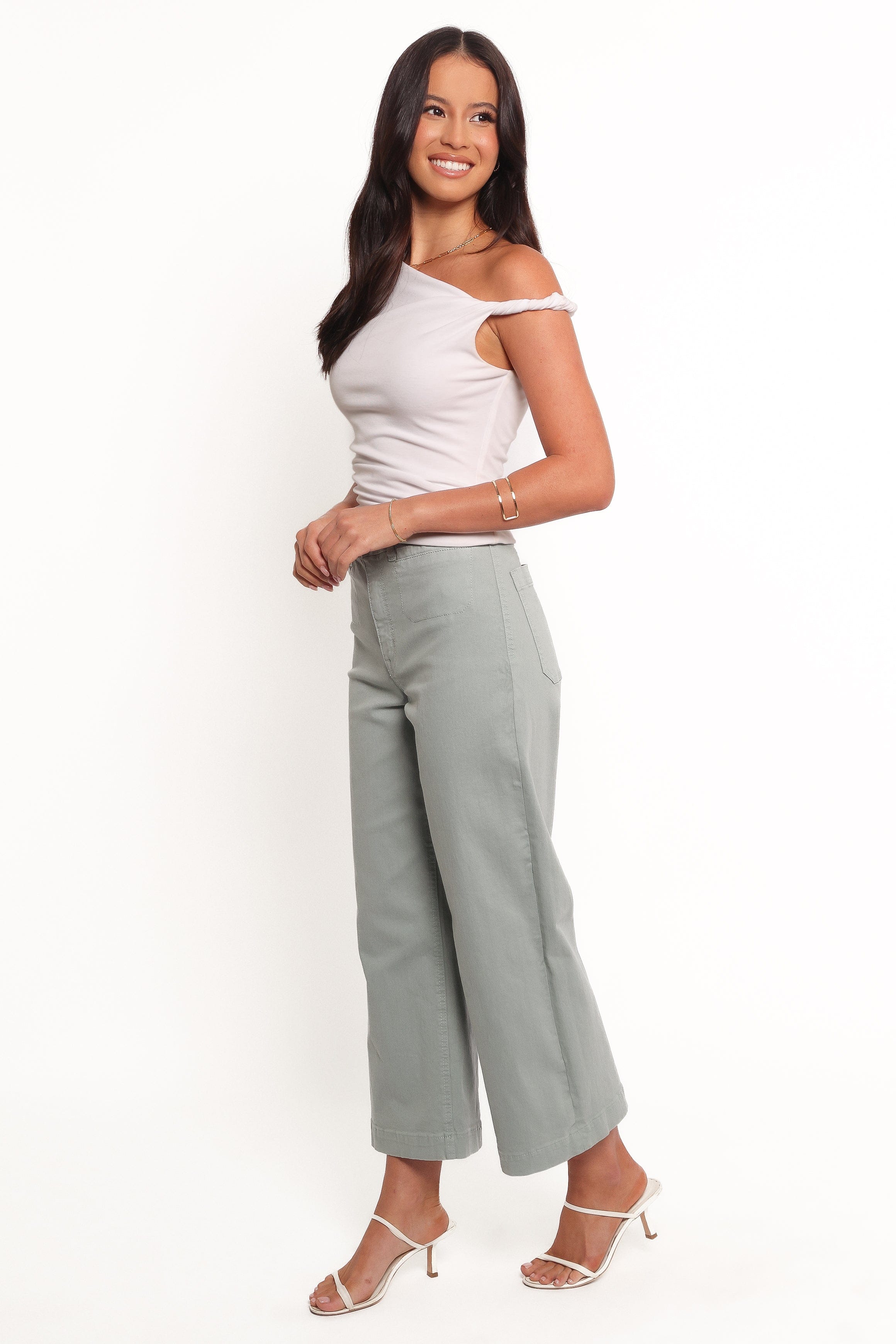 Petal and Pup USA BOTTOMS Gemma Cropped Wide Leg Jean - Zuma