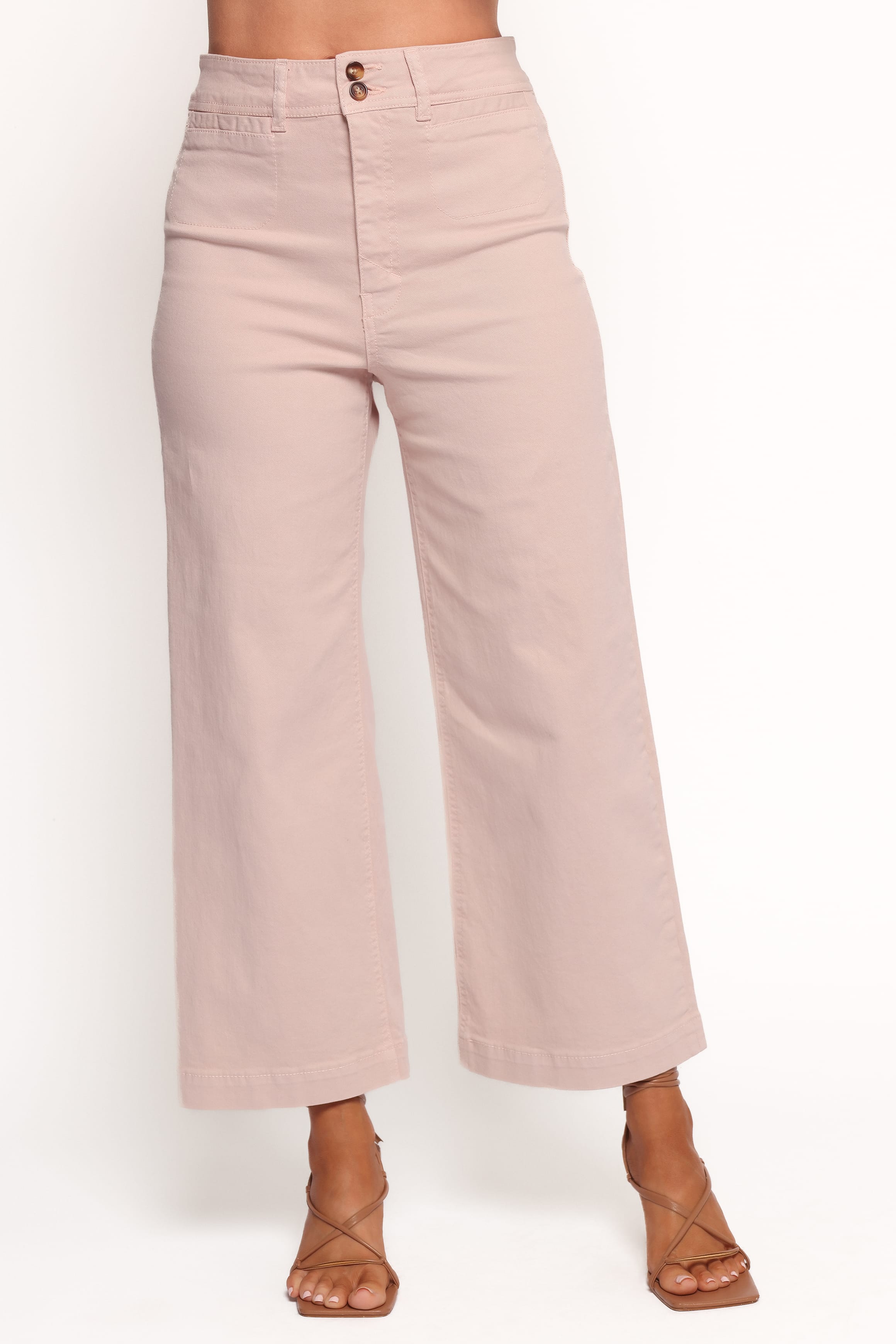 Petal and Pup USA BOTTOMS Gemma Cropped Wide Leg Jeans - Sepia Rose