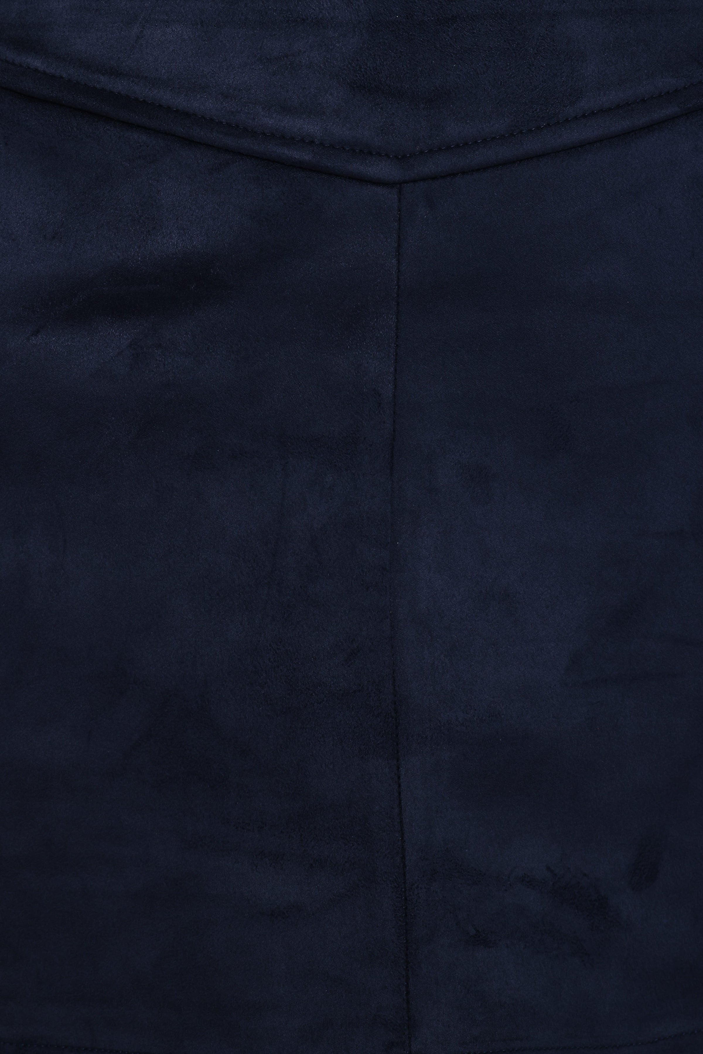 Petal and Pup USA BOTTOMS Hope Suede Mini Skirt - Navy