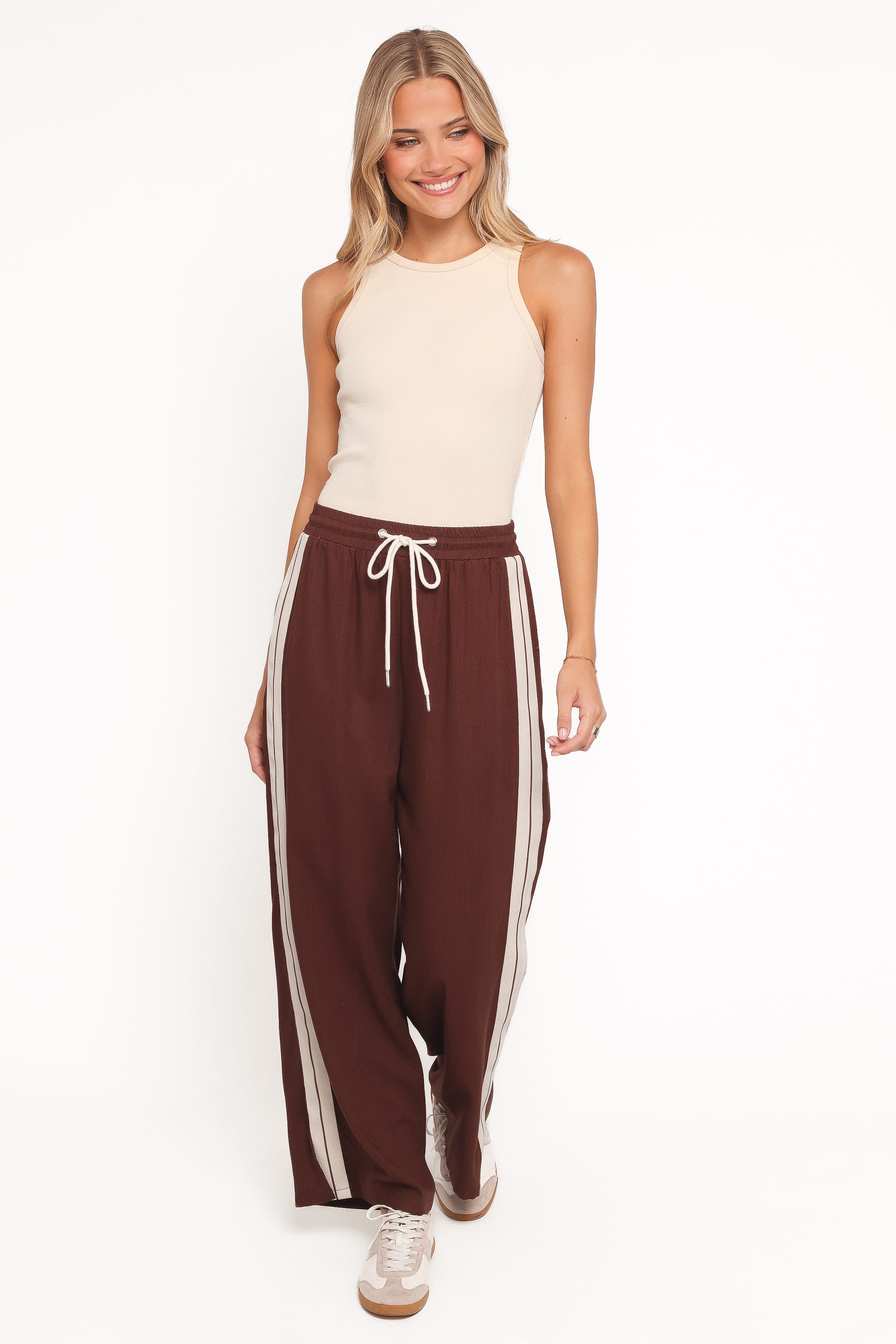Petal and Pup USA BOTTOMS Hvar Track Pant - Brown