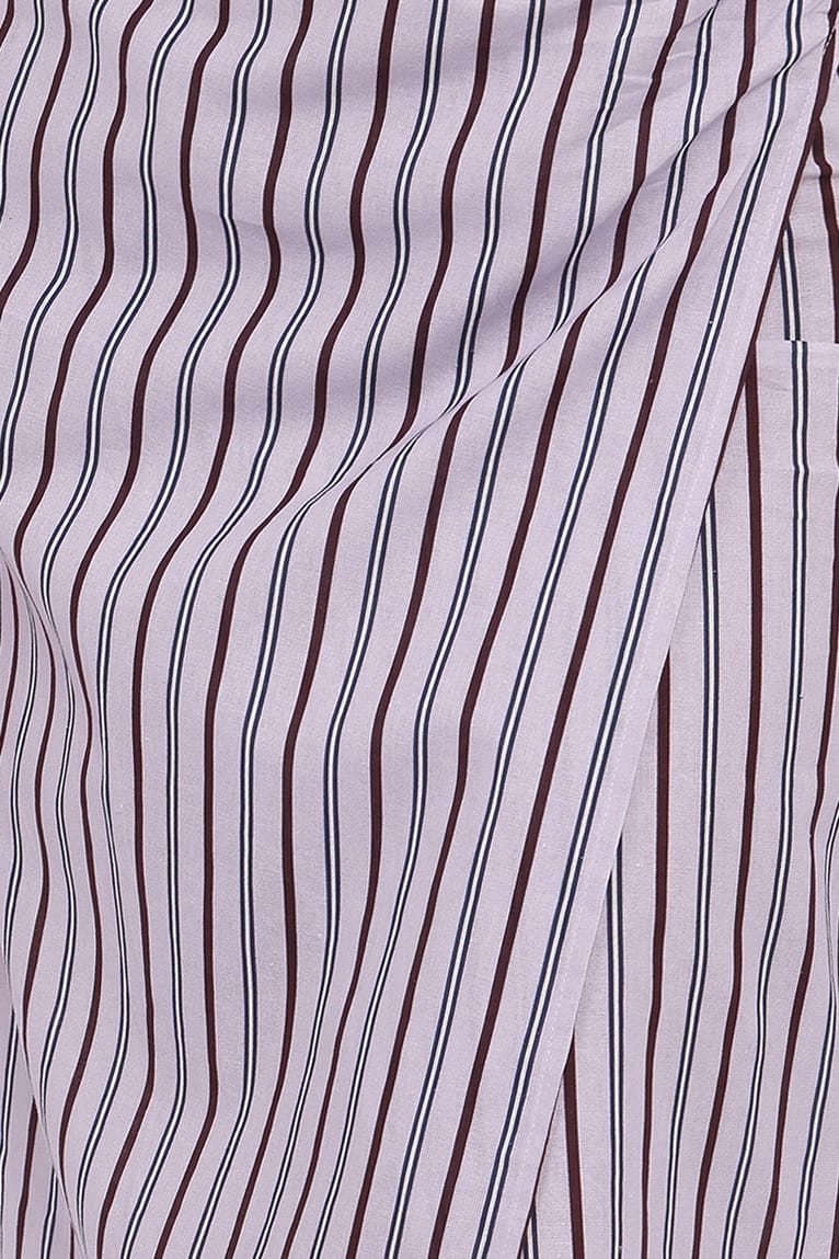 Petal and Pup USA BOTTOMS Jacey Wrap Midi Skirt - Midnight Stripe