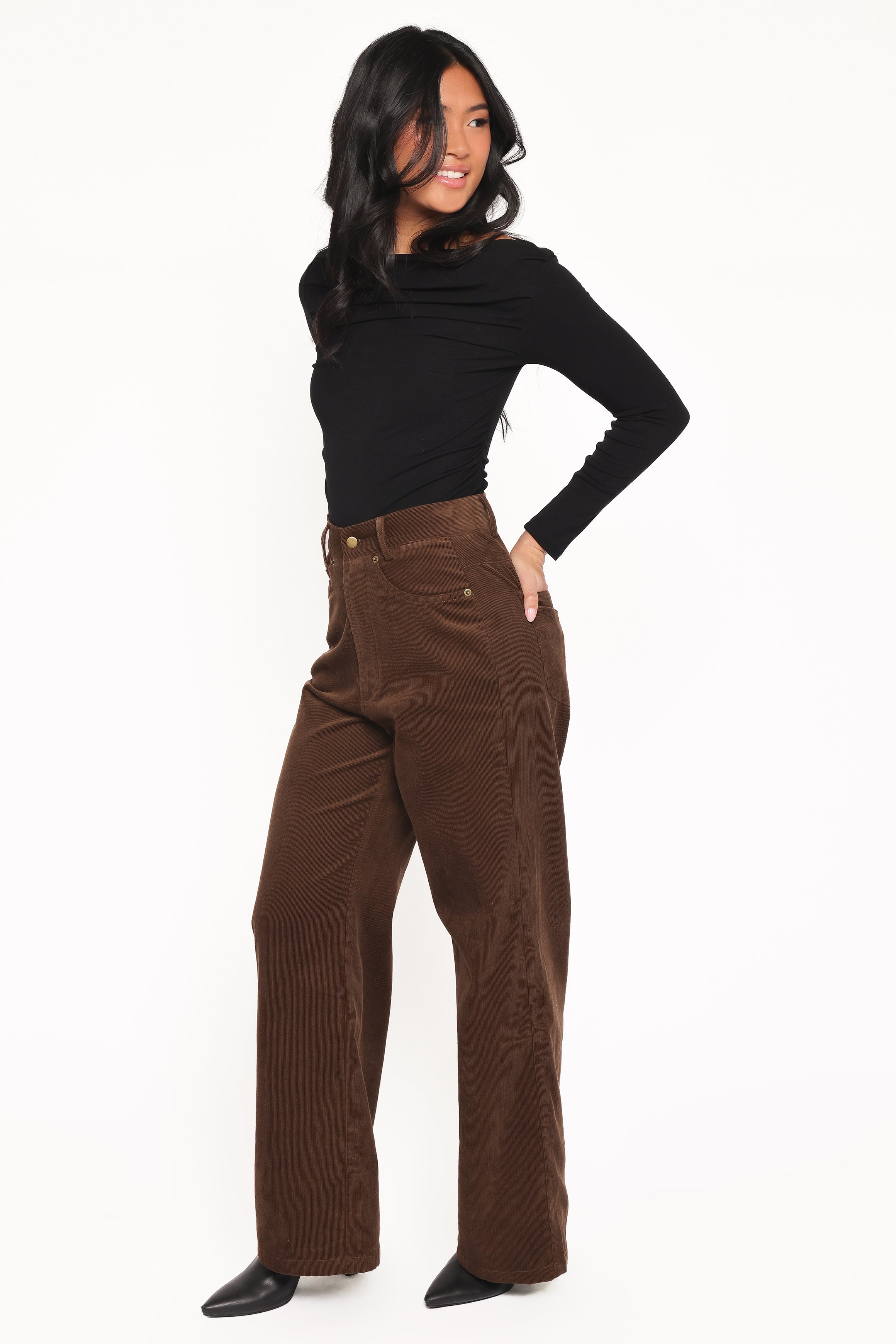 Petal and Pup USA BOTTOMS Jacob Corduroy Pant - Brown