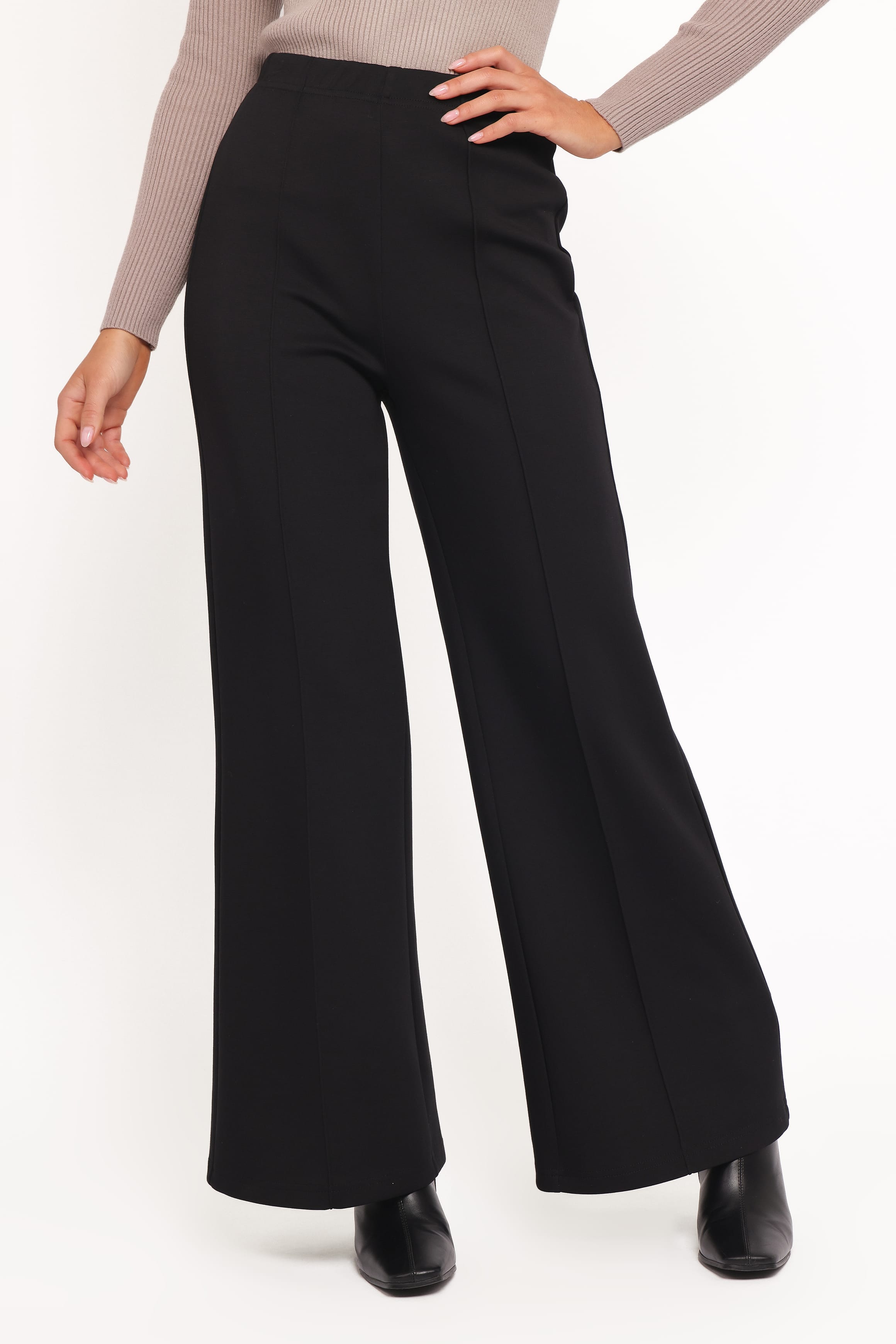 Petal and Pup USA BOTTOMS Jade Wide Leg Pant - Black