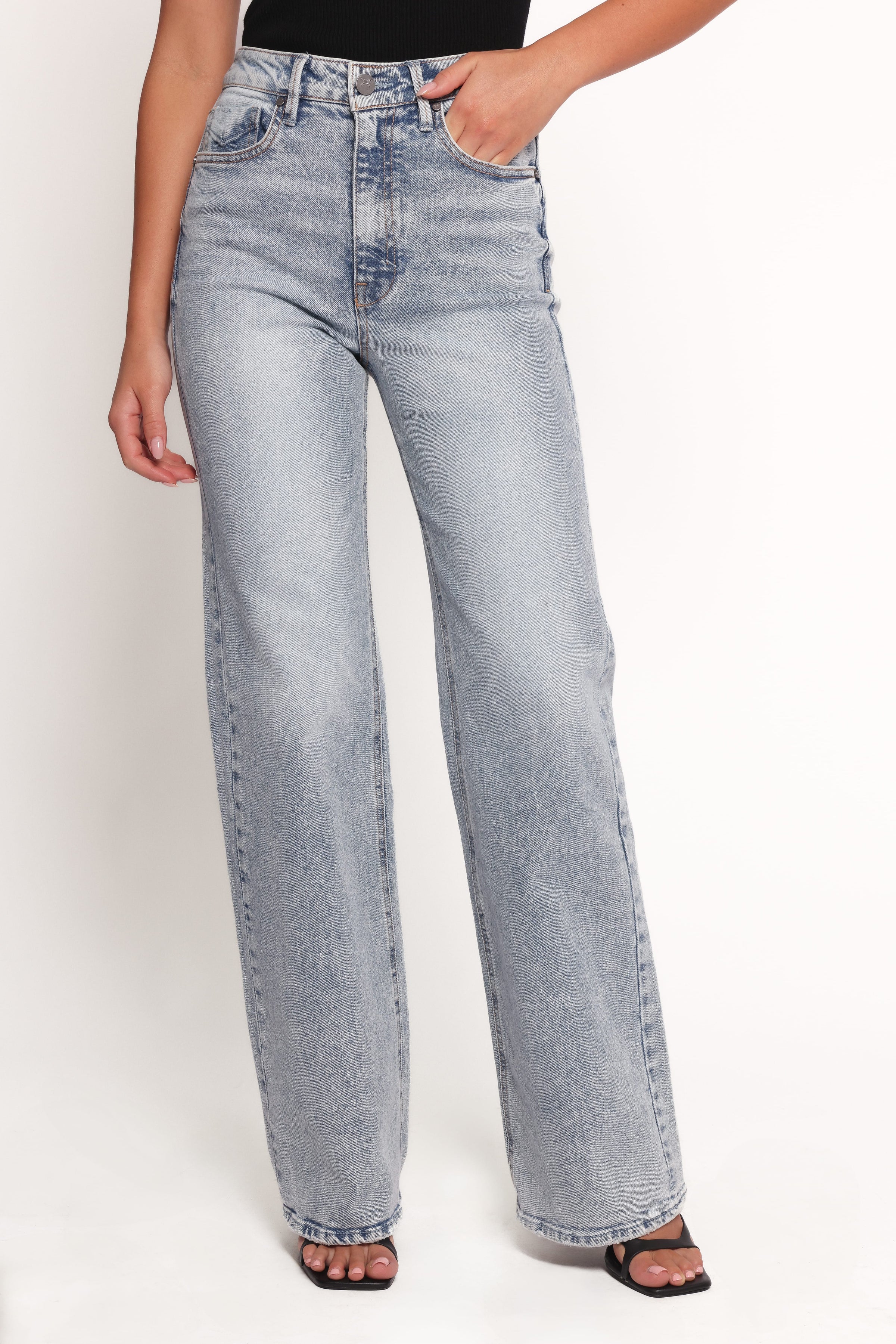 Petal and Pup USA BOTTOMS Jolene Wide Leg Jeans - Peace