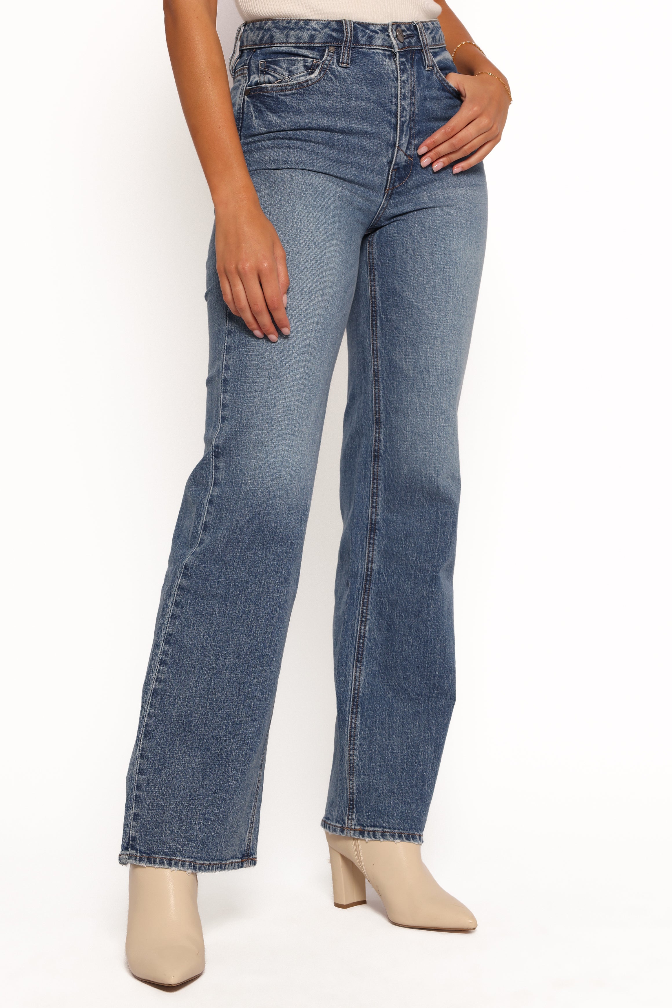 Petal and Pup USA BOTTOMS Jolene Wide Leg Jeans - Reflecting