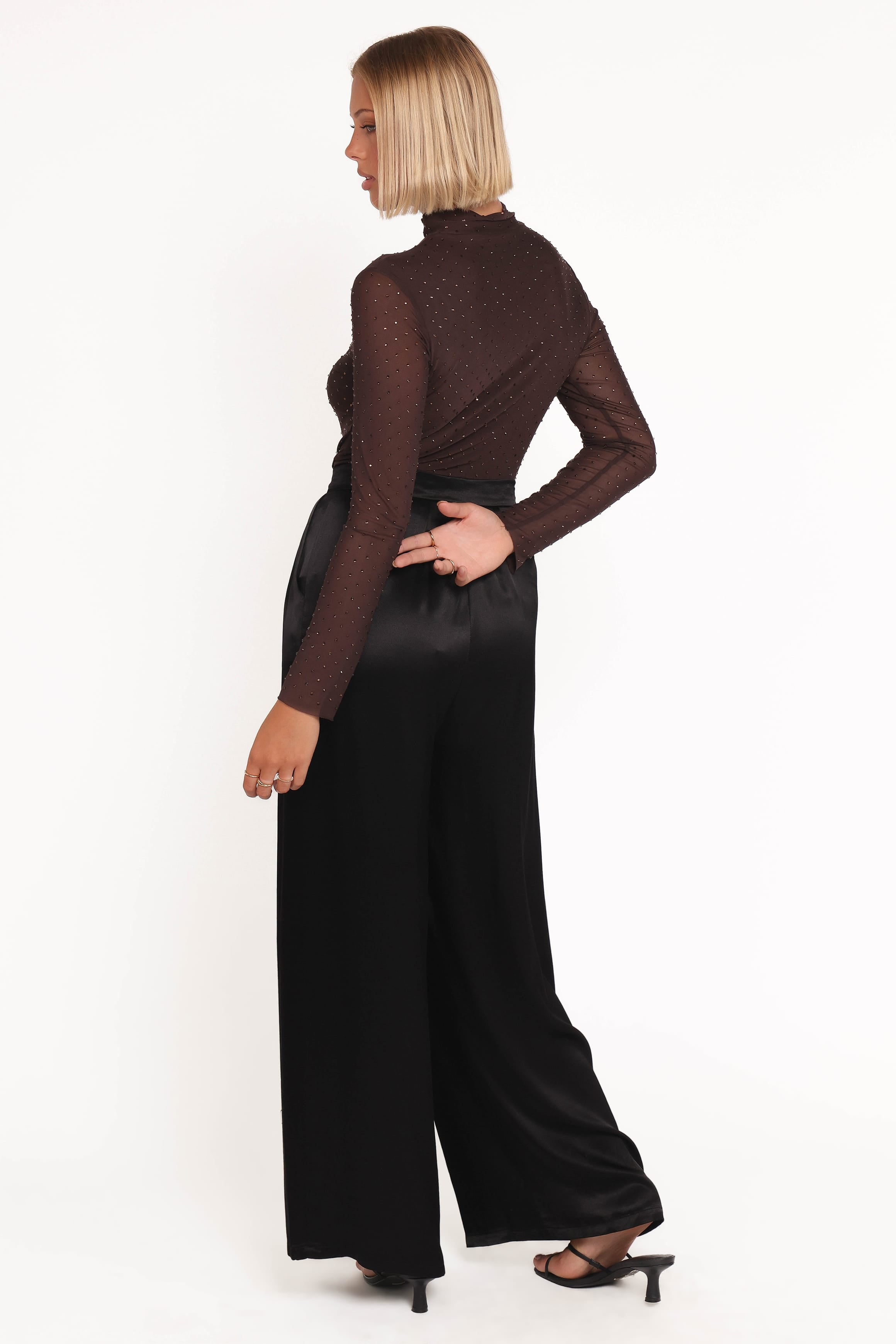 Petal and Pup USA BOTTOMS Joyce Wide Leg Pant - Black