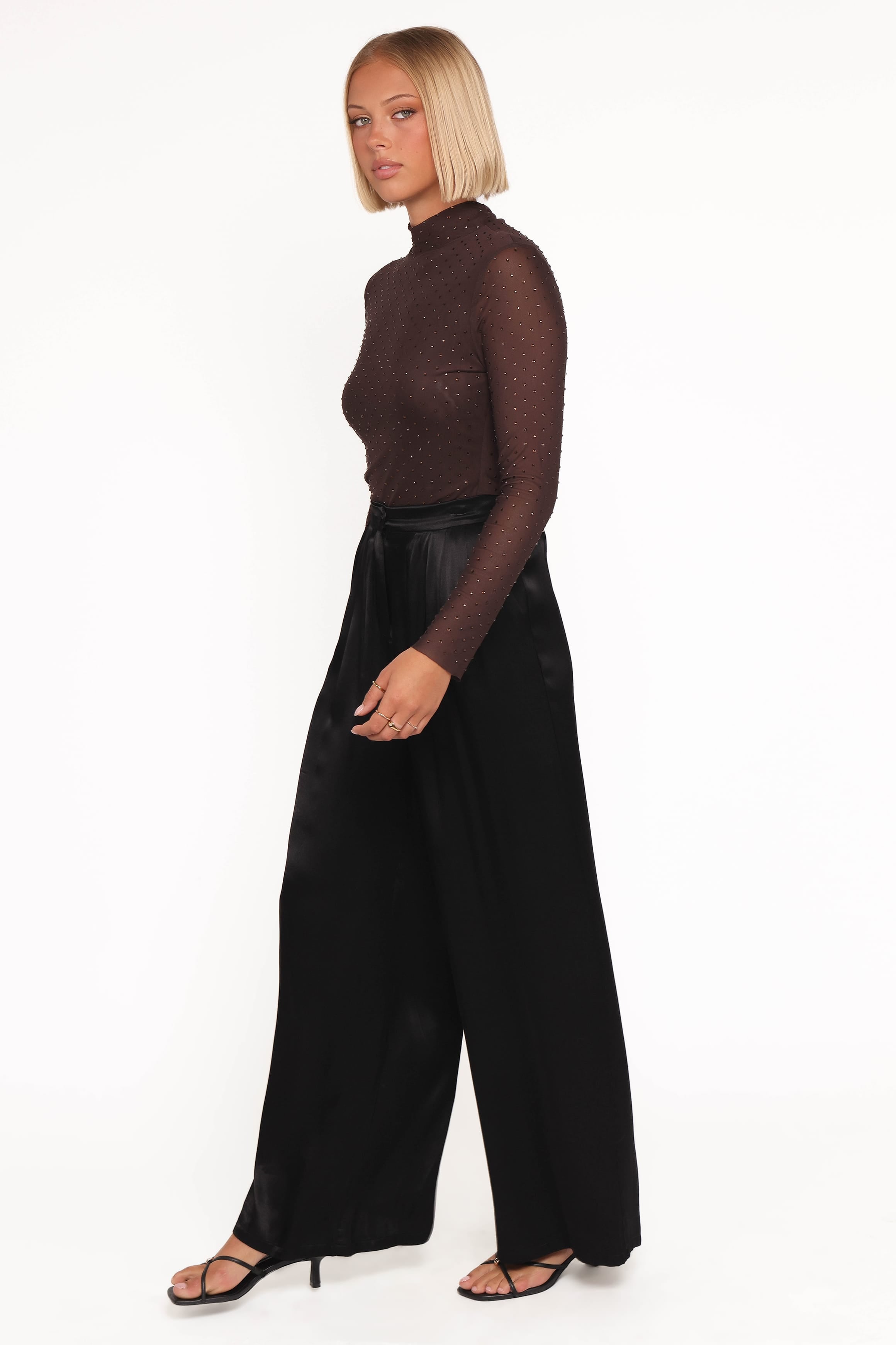 Petal and Pup USA BOTTOMS Joyce Wide Leg Pant - Black