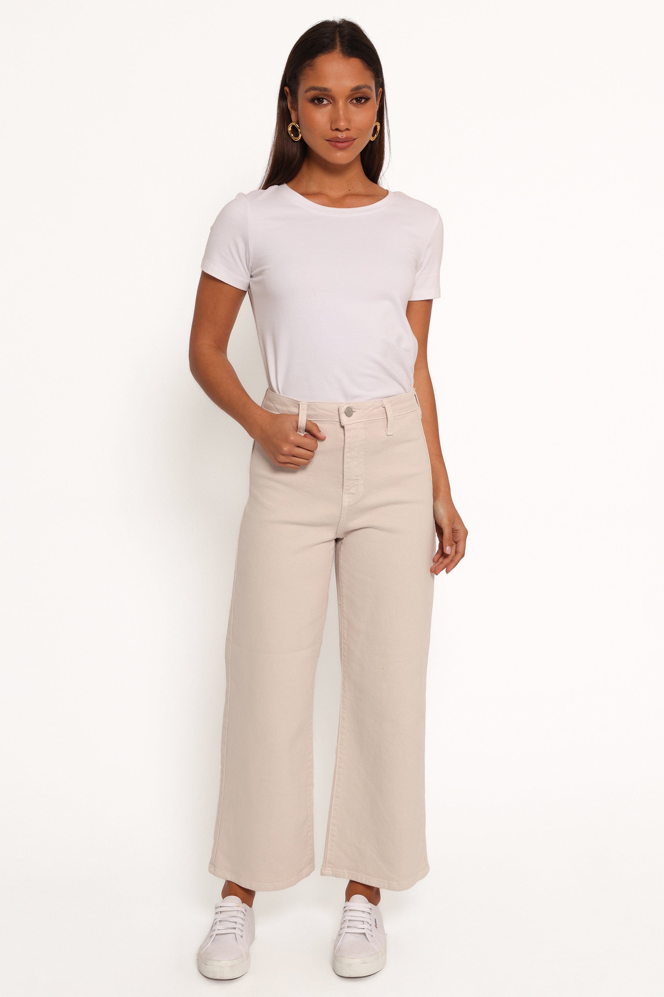 Petal and Pup USA BOTTOMS Just Black Trouser Wide Leg Jean - Supermoon