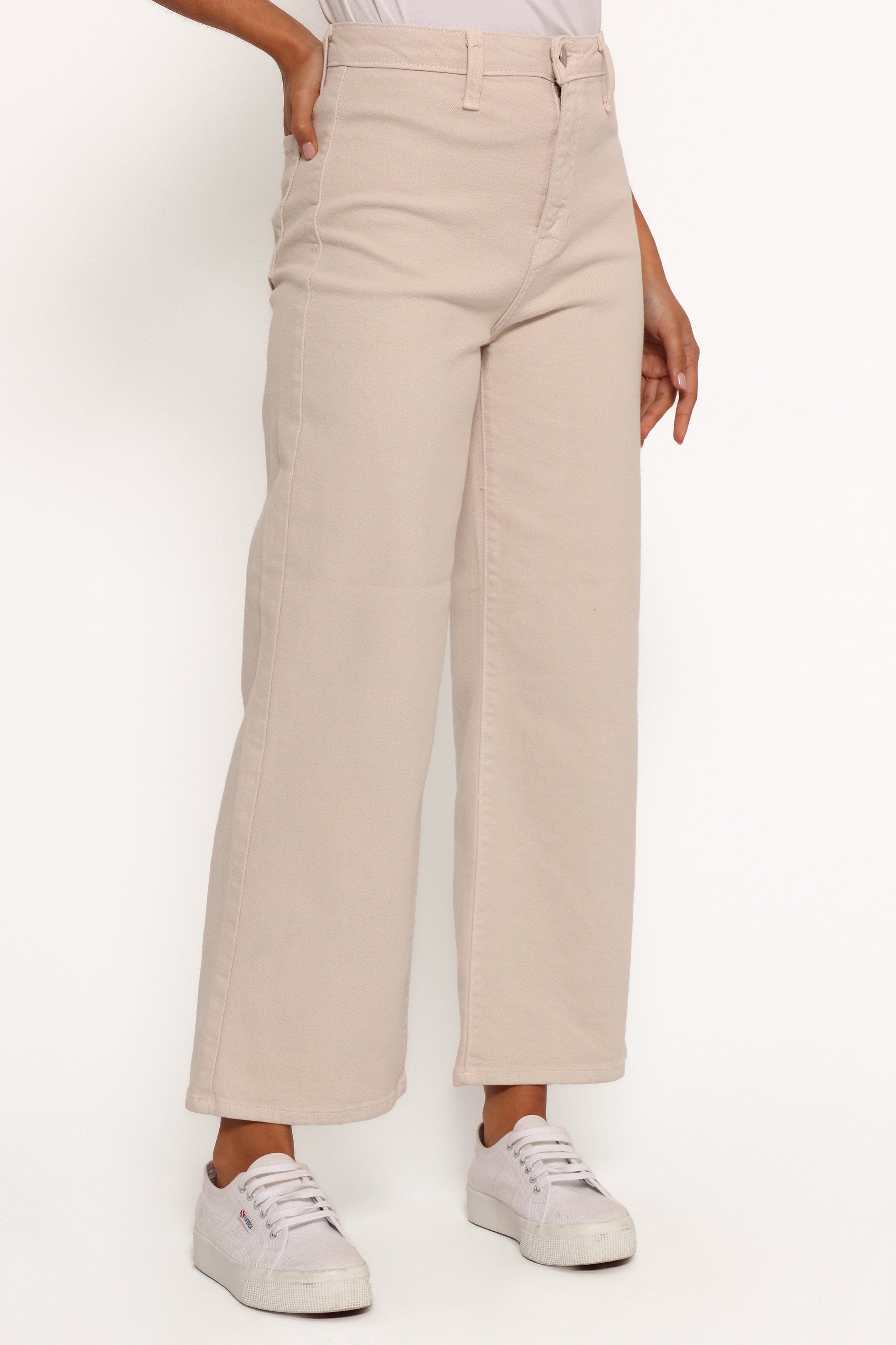 Petal and Pup USA BOTTOMS Just Black Trouser Wide Leg Jean - Supermoon