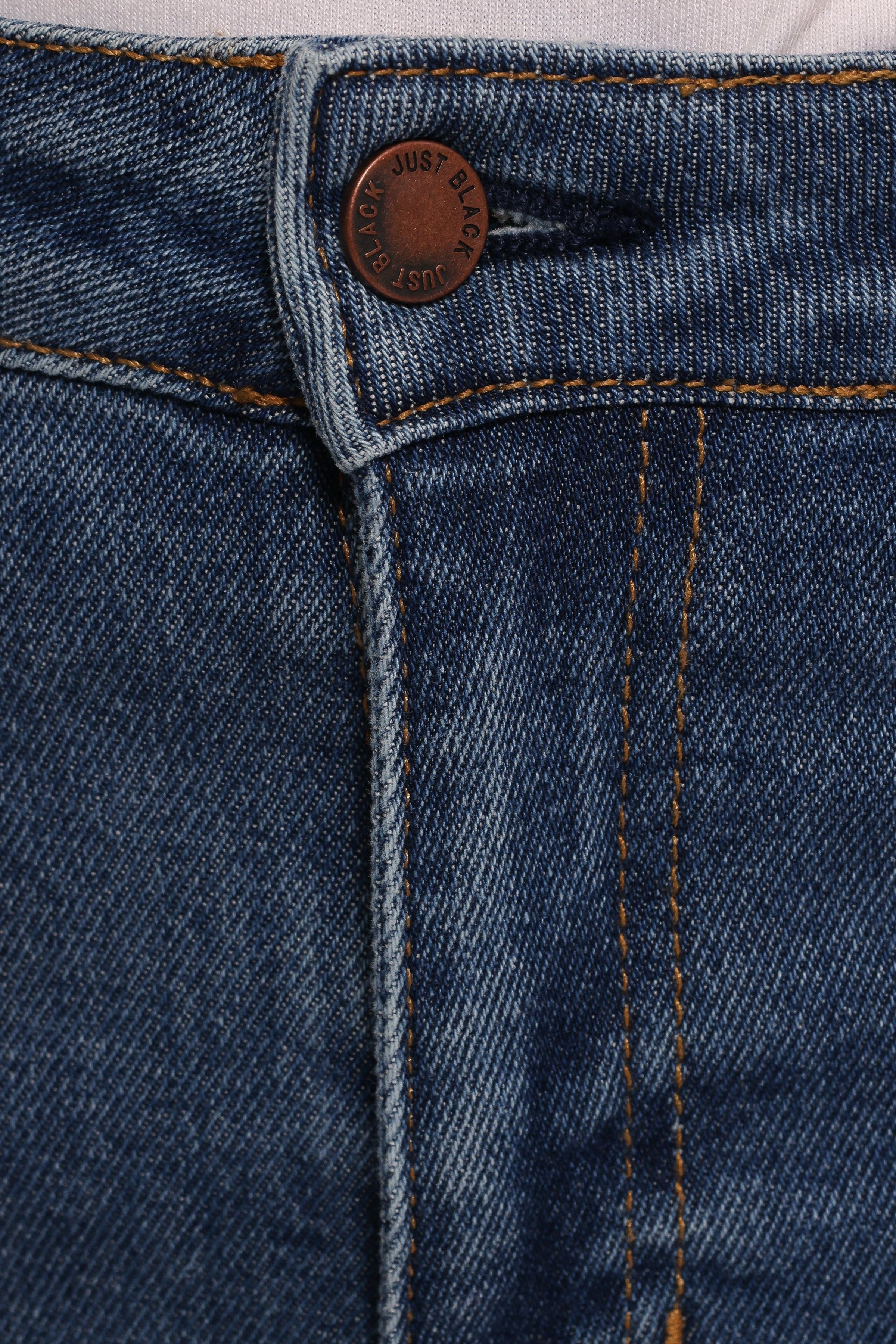 Petal and Pup USA BOTTOMS Just Black Uncut Straight Leg Jean - Dark Denim
