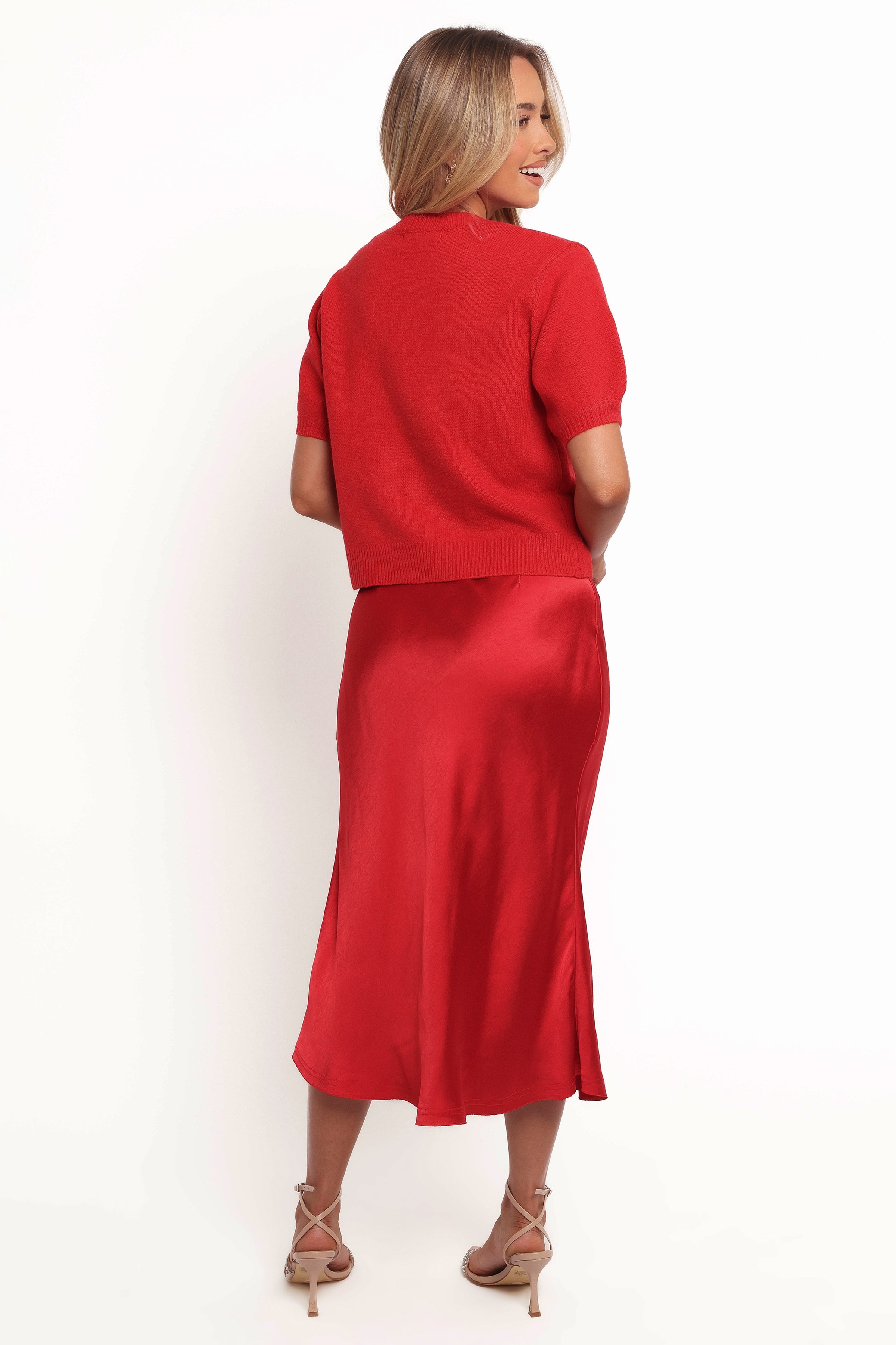 Petal and Pup USA BOTTOMS Karla Midi Skirt - Red