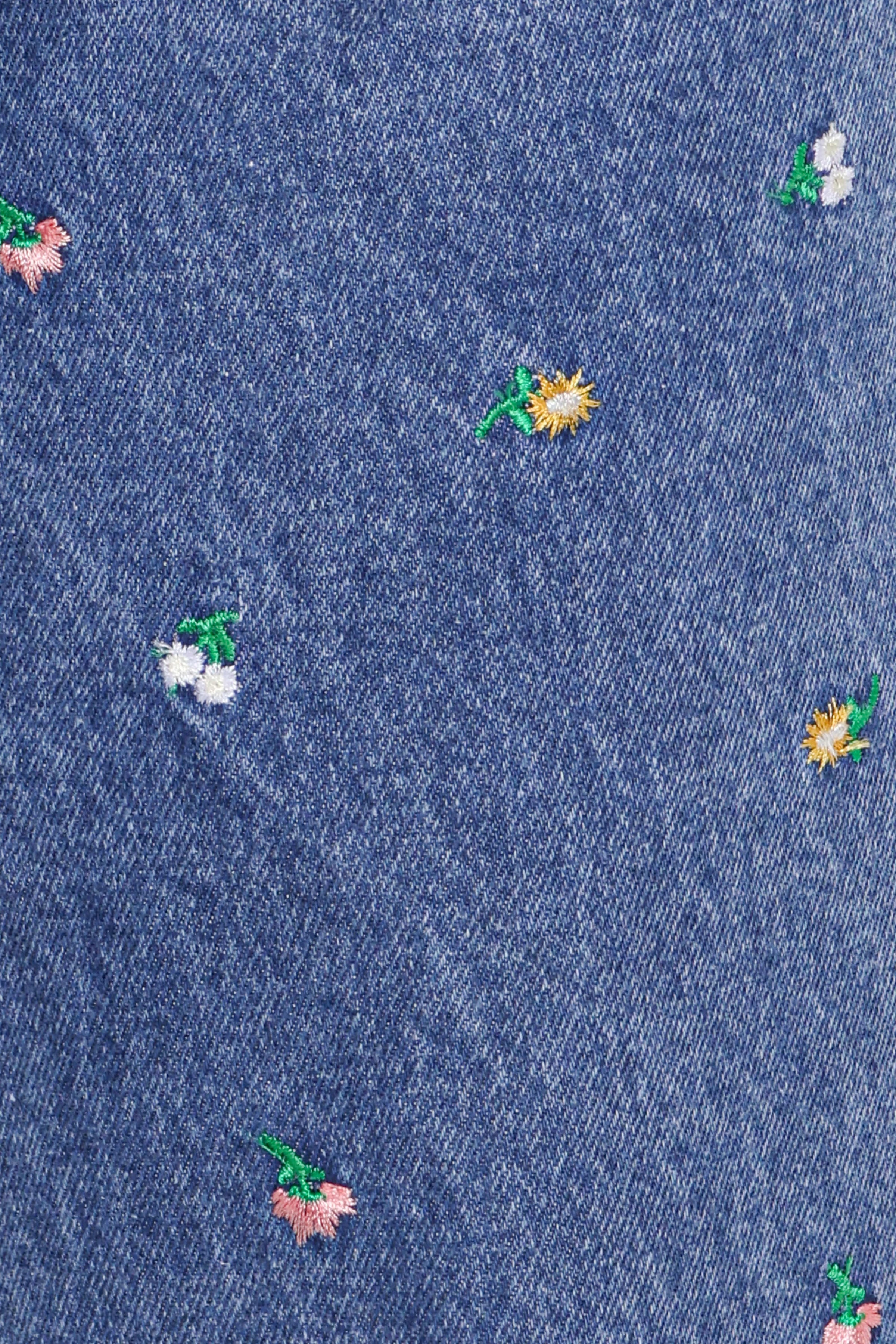 Petal and Pup USA BOTTOMS Kendall Straight Leg Jeans - Embroidery Medium Wash