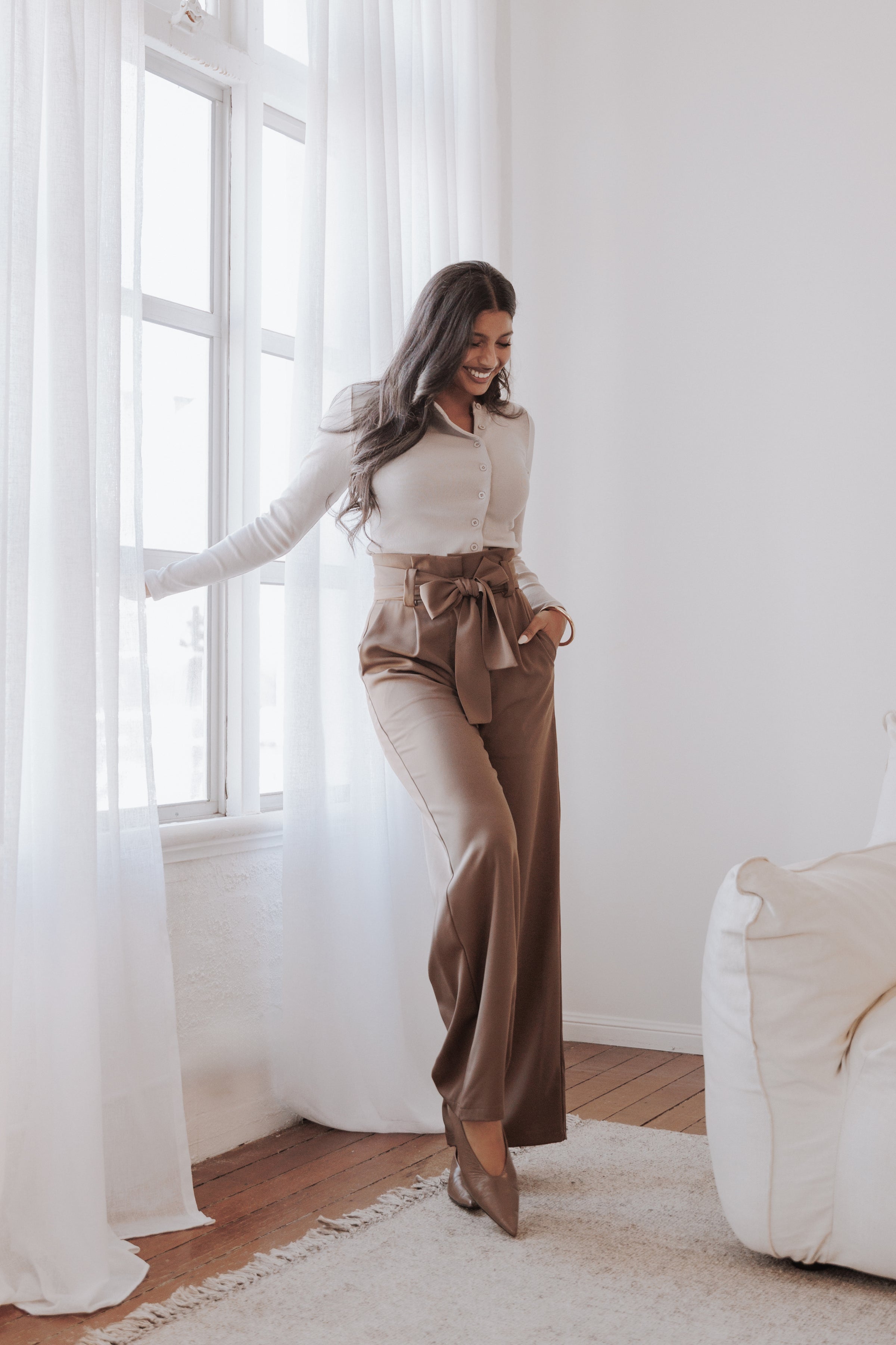 Petal and Pup USA BOTTOMS Kieran Pants - Ash Brown