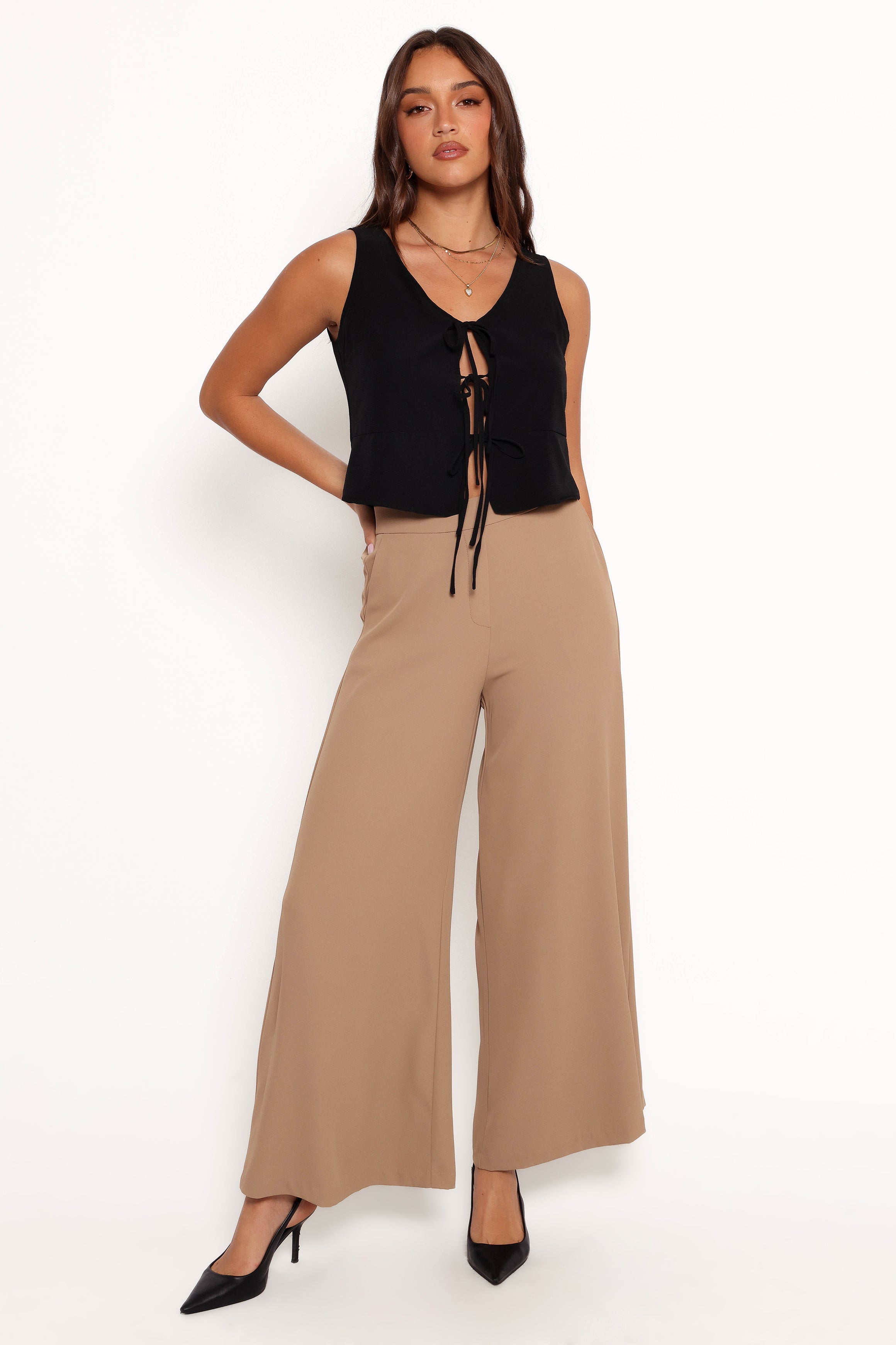 Petal and Pup USA BOTTOMS Laila Pant - Taupe