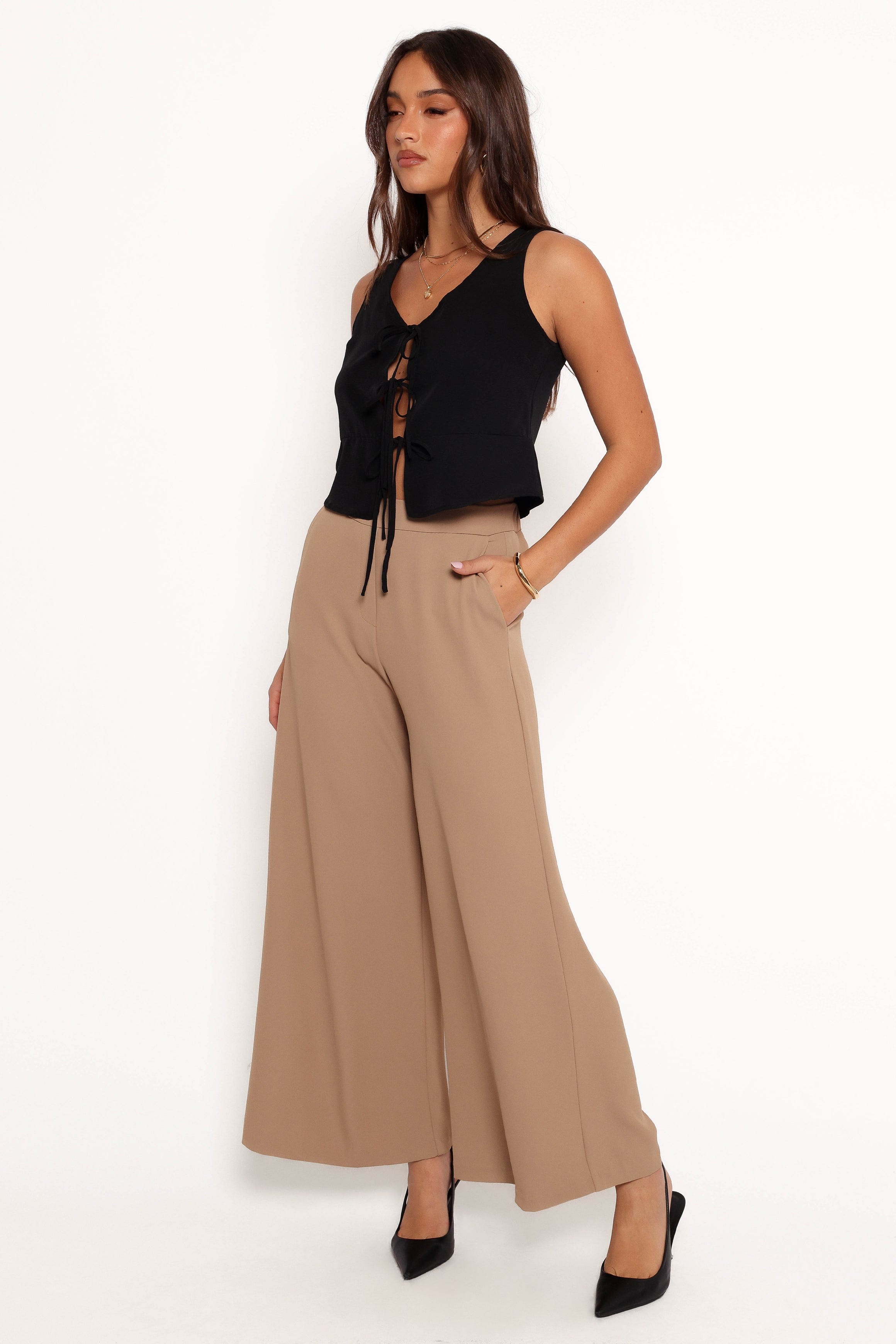 Petal and Pup USA BOTTOMS Laila Pant - Taupe