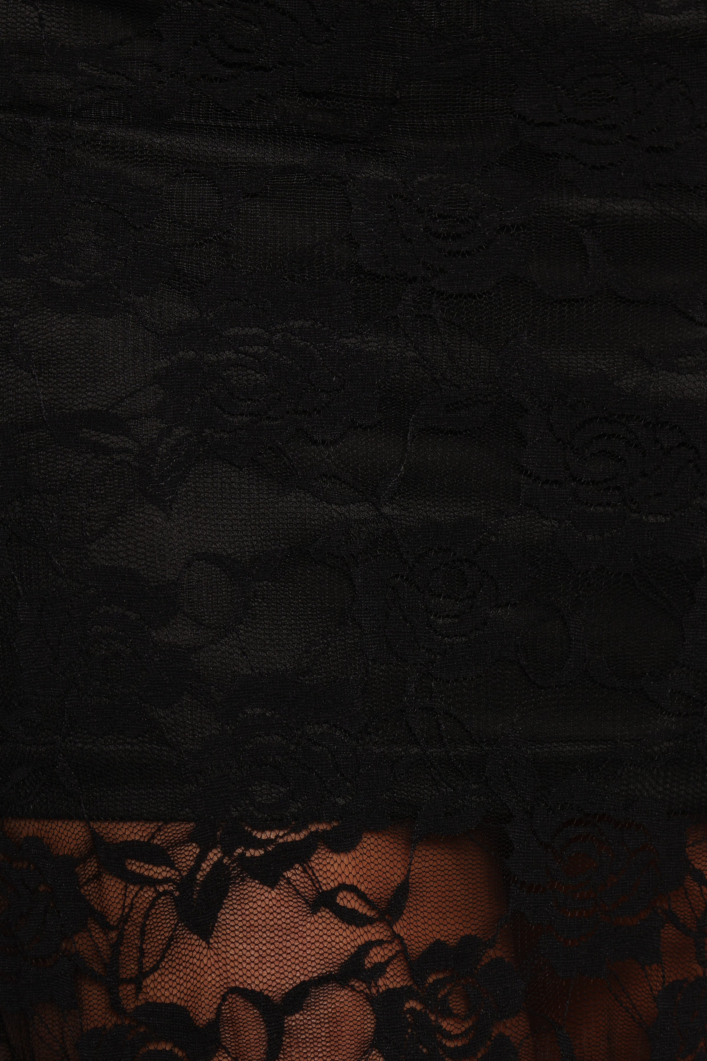 Petal and Pup USA BOTTOMS Laken Sheer Lace Maxi Skirt - Black