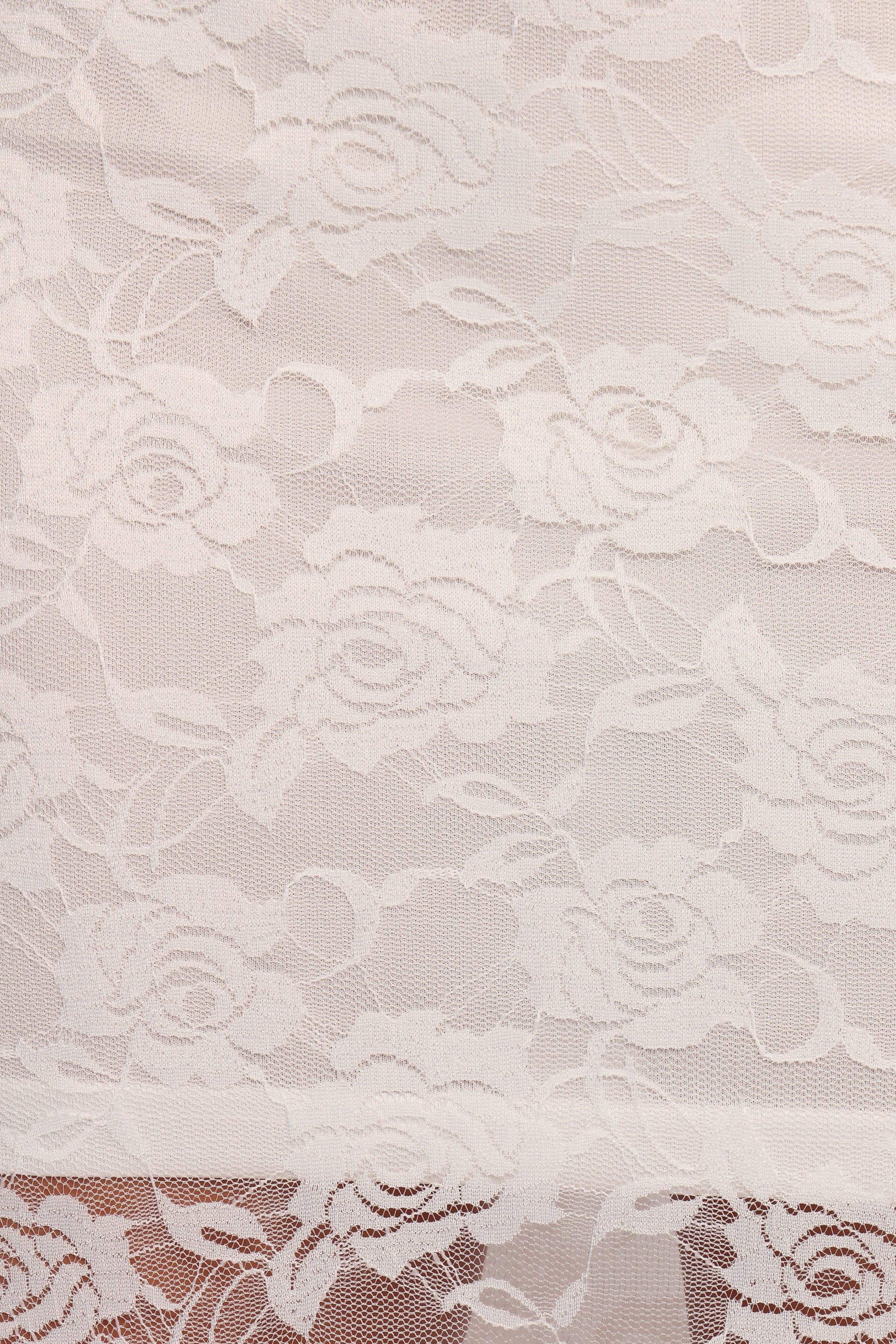 Petal and Pup USA BOTTOMS Laken Sheer Lace Maxi Skirt - White