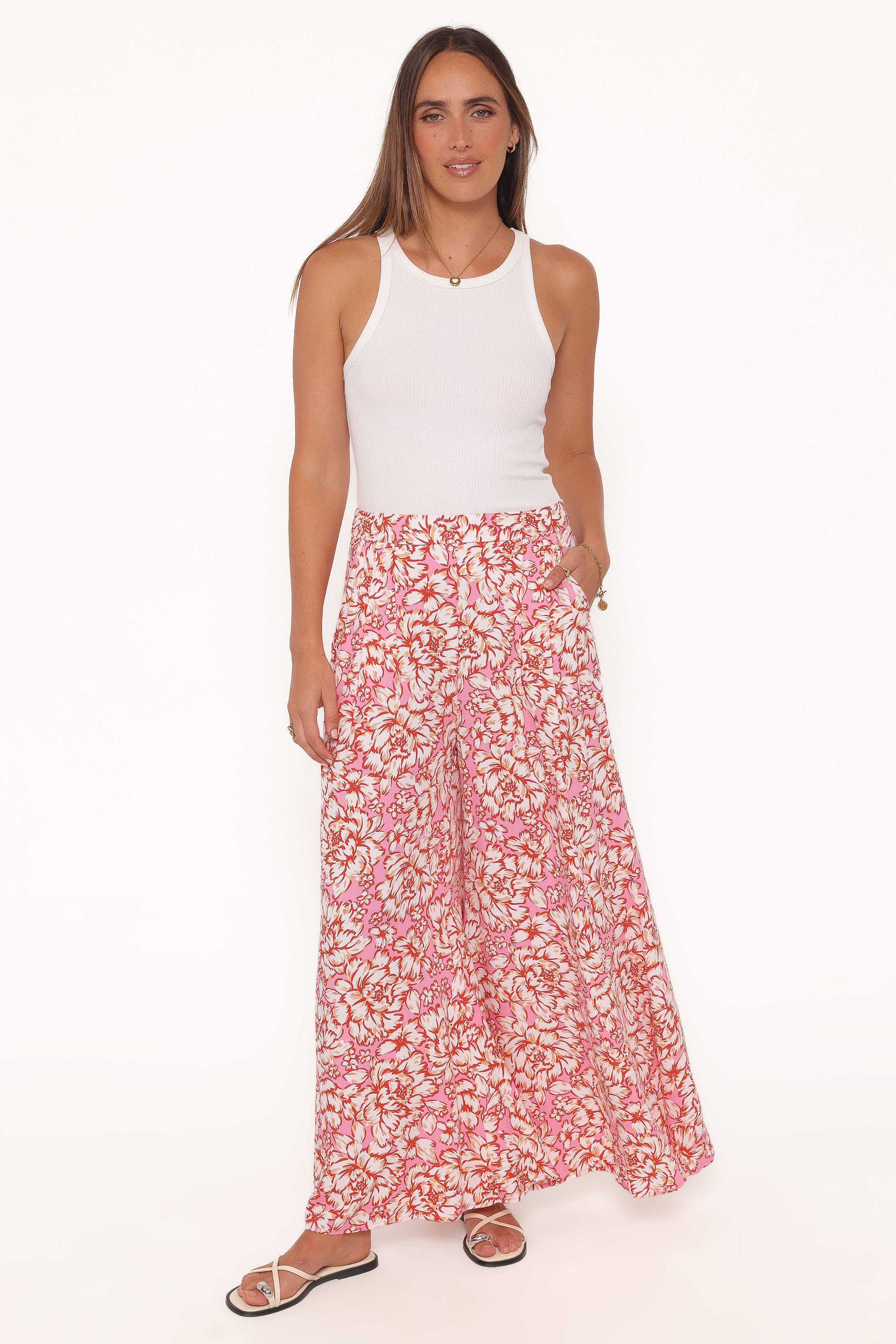 Petal and Pup USA BOTTOMS Lessie Pants - Pink Floral