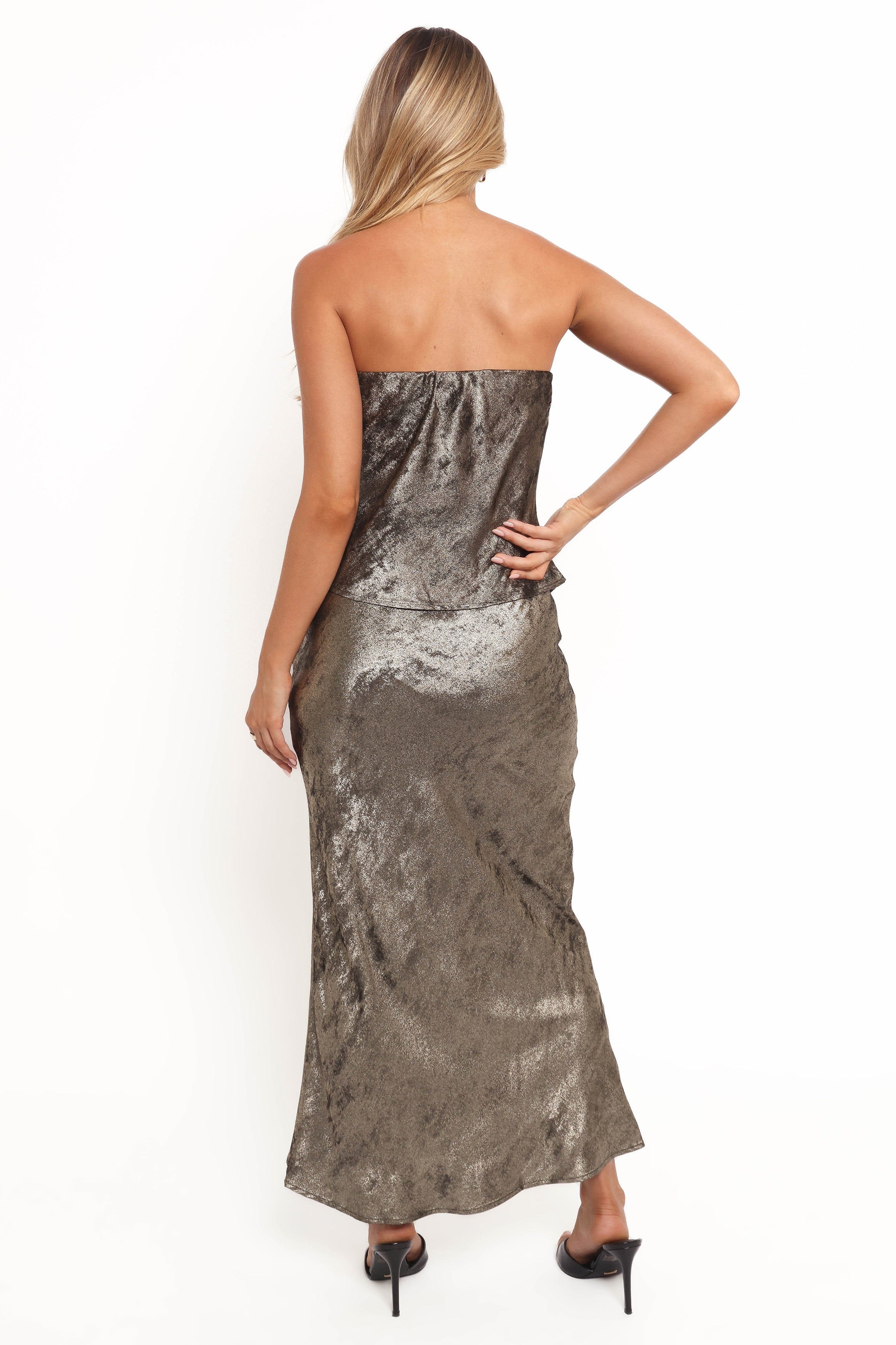 Petal and Pup USA BOTTOMS Lizzie Midi Skirt - Dark Bronze