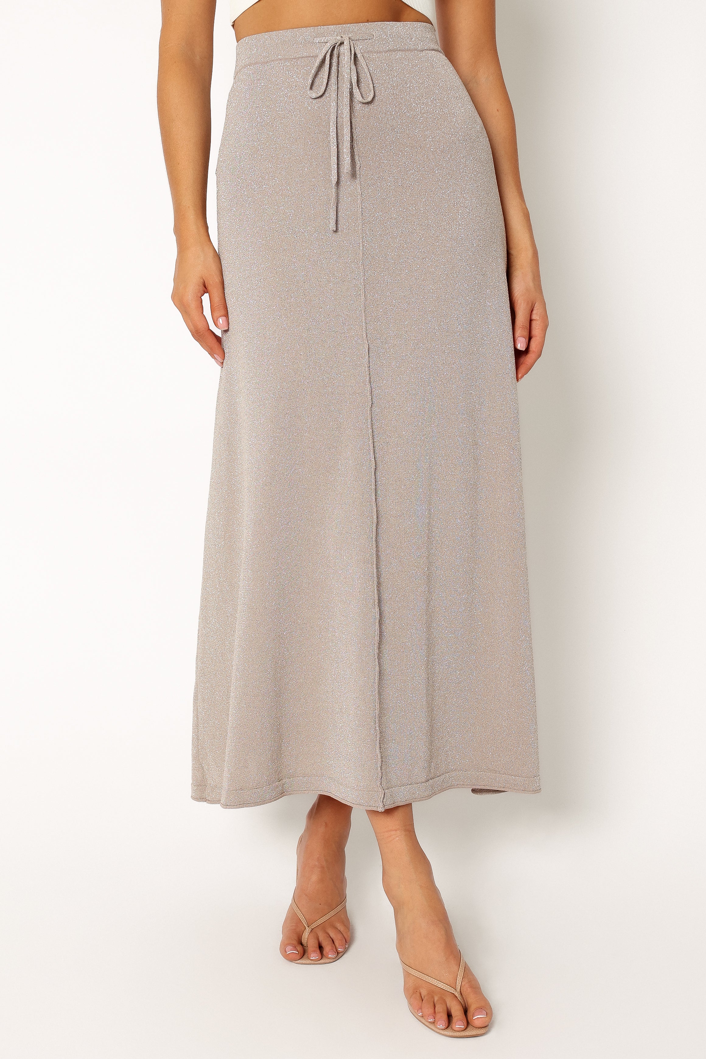 Petal and Pup USA BOTTOMS Lucille Knit Skirt - Silver