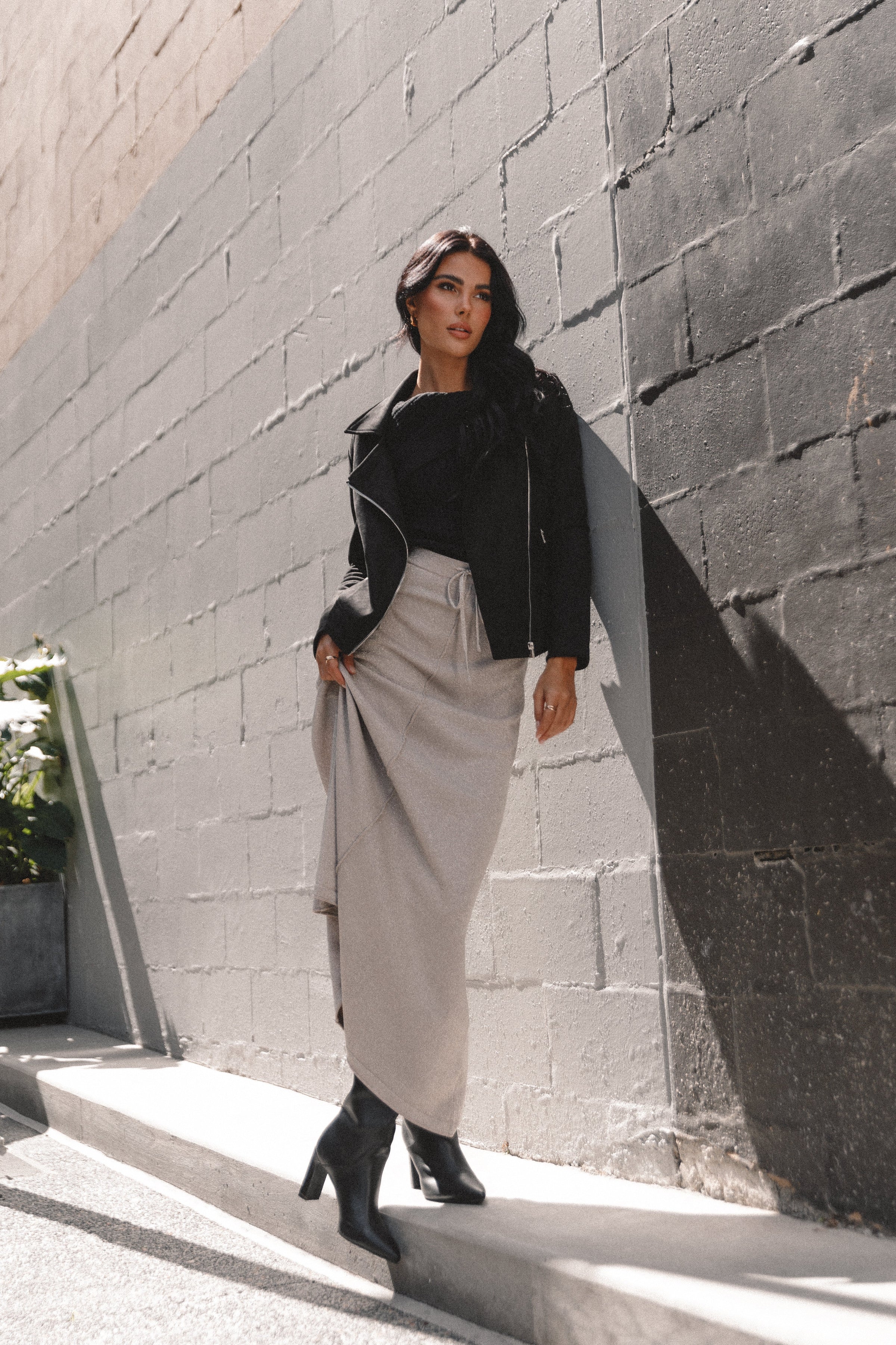 Petal and Pup USA BOTTOMS Lucille Knit Skirt - Silver