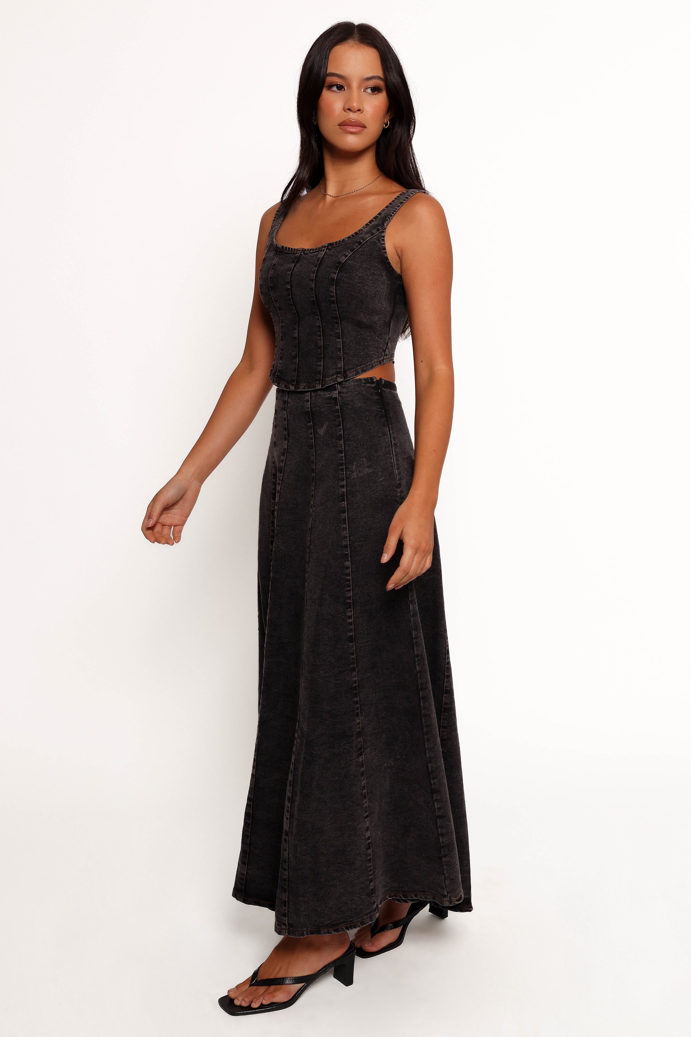 Petal and Pup USA BOTTOMS Mara Midi Skirt - Black