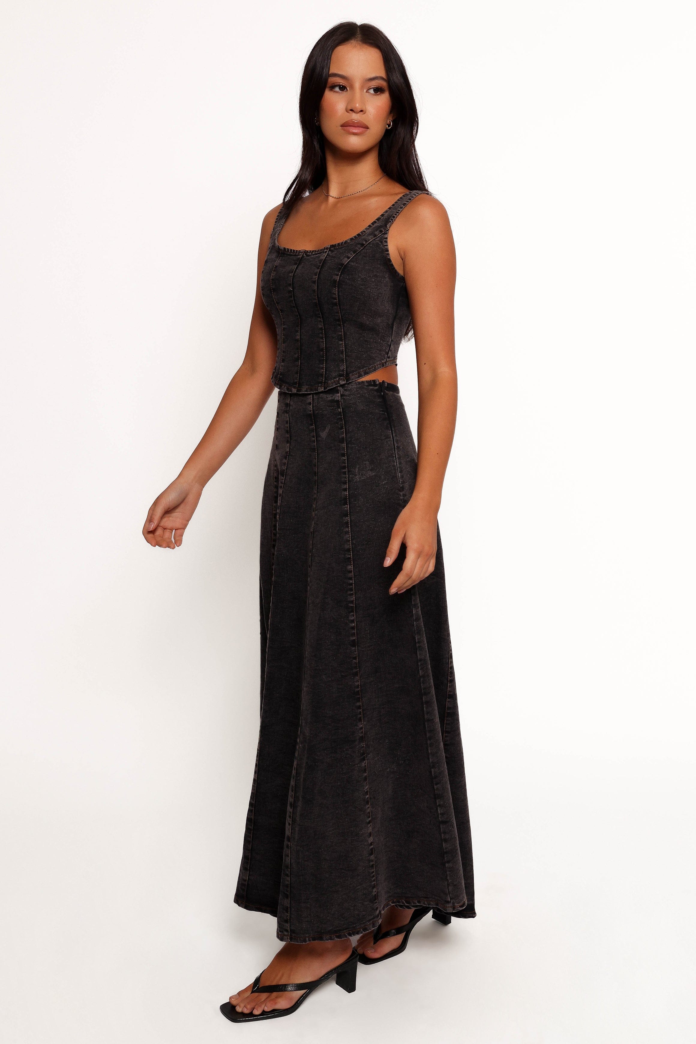 Petal and Pup USA BOTTOMS Mara Midi Skirt - Black