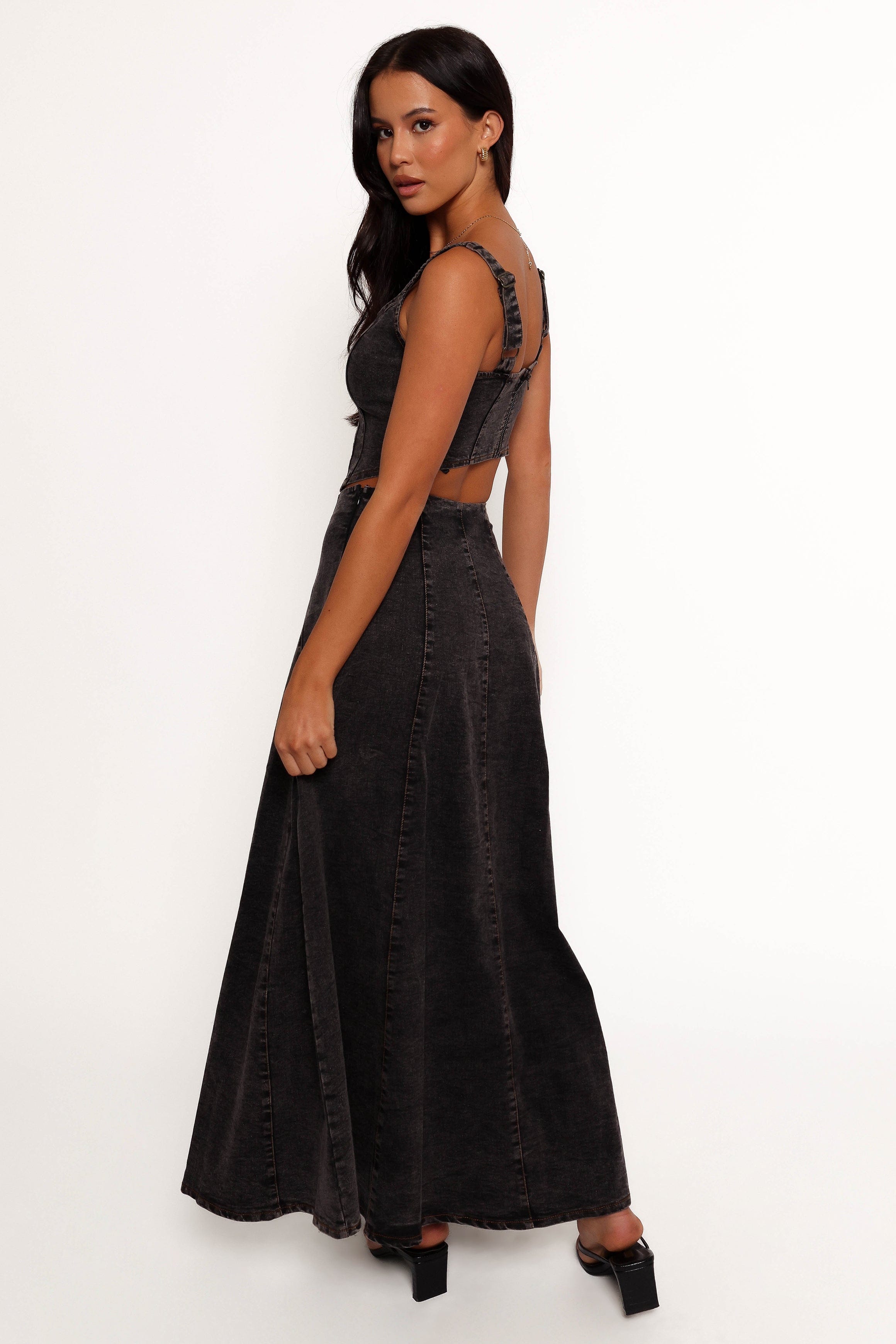 Petal and Pup USA BOTTOMS Mara Midi Skirt - Black