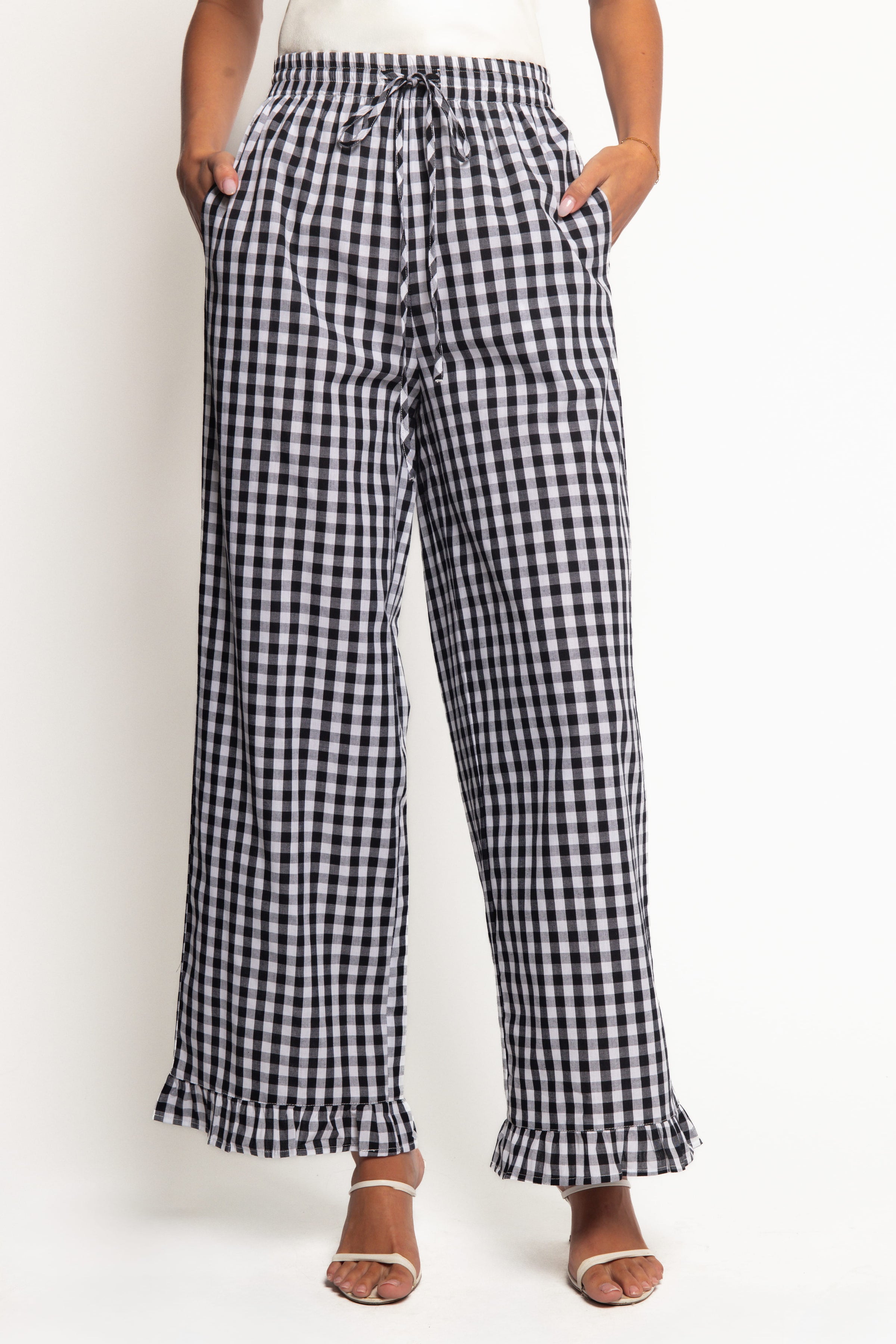 Petal and Pup USA BOTTOMS Marina Pant - Black Gingham