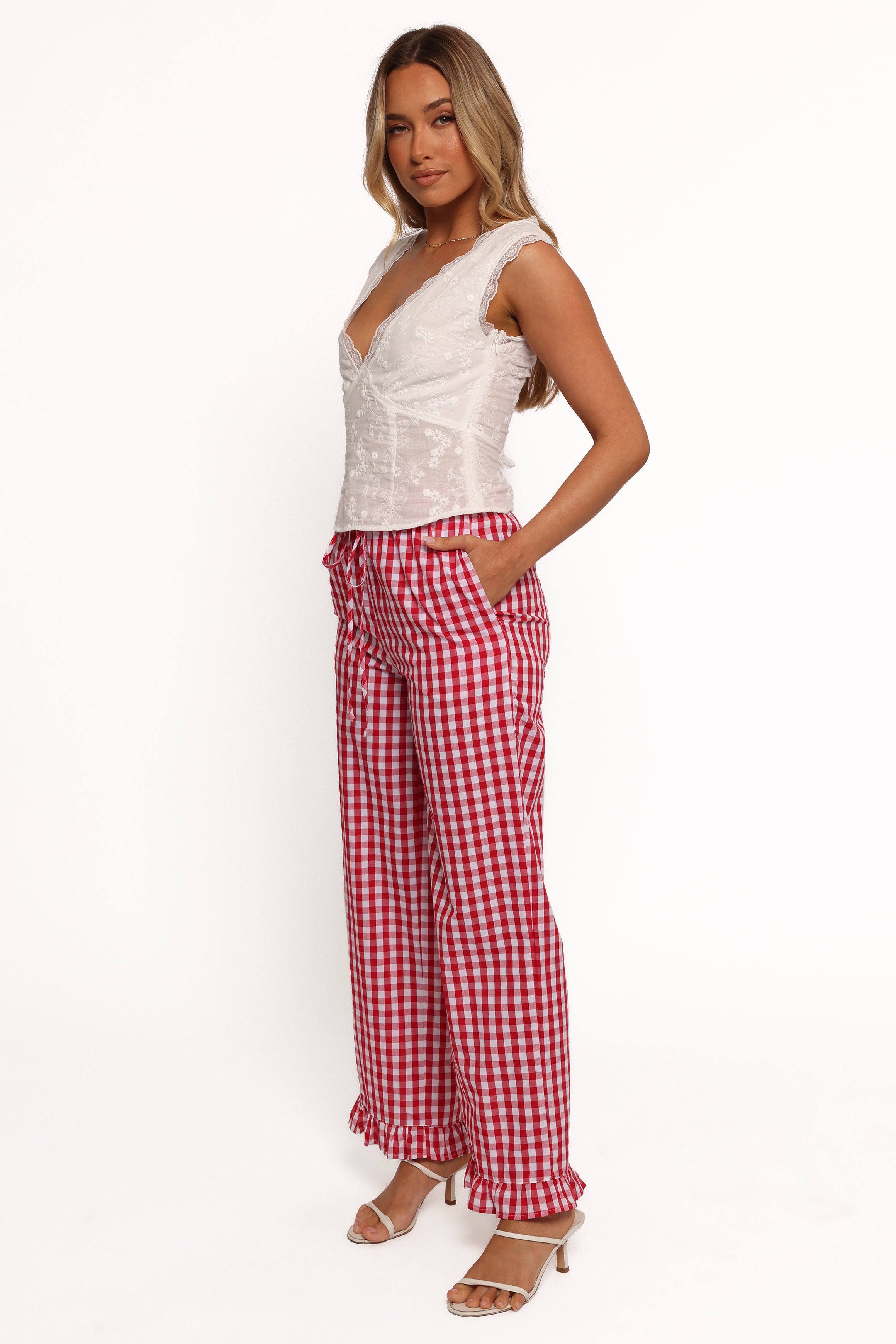 Petal and Pup USA BOTTOMS Marina Pant - Red Gingham