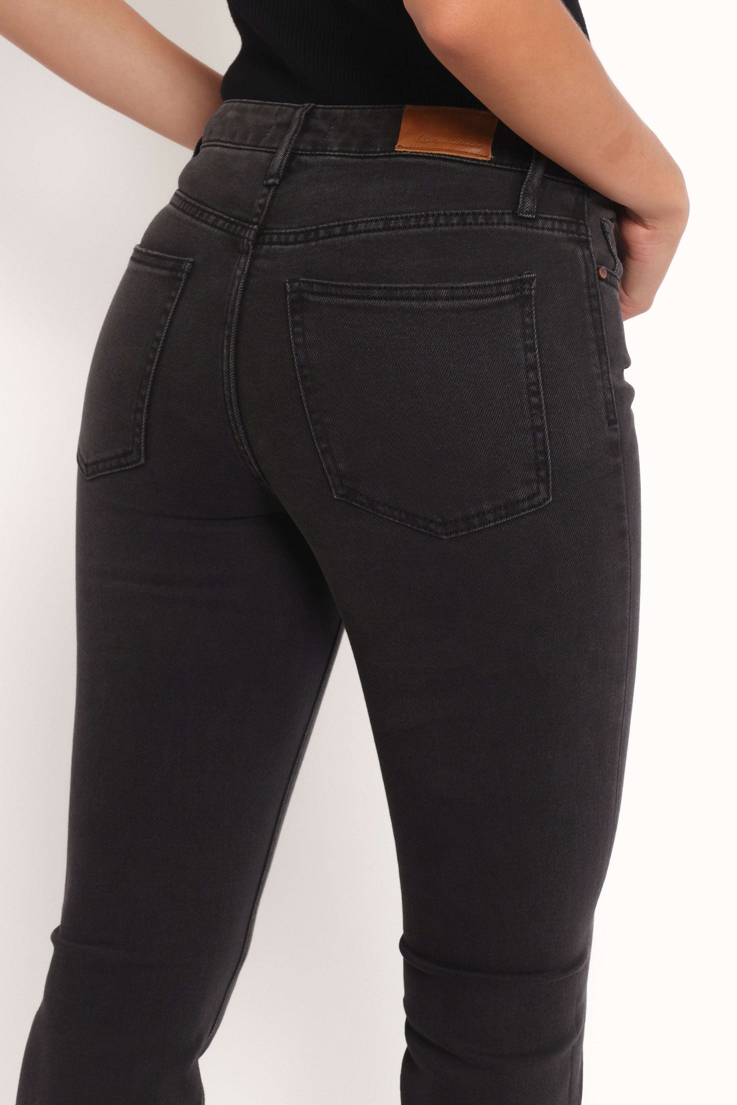 Petal and Pup USA BOTTOMS Marlow Mid Rise Crop Flare Jeans - Psych