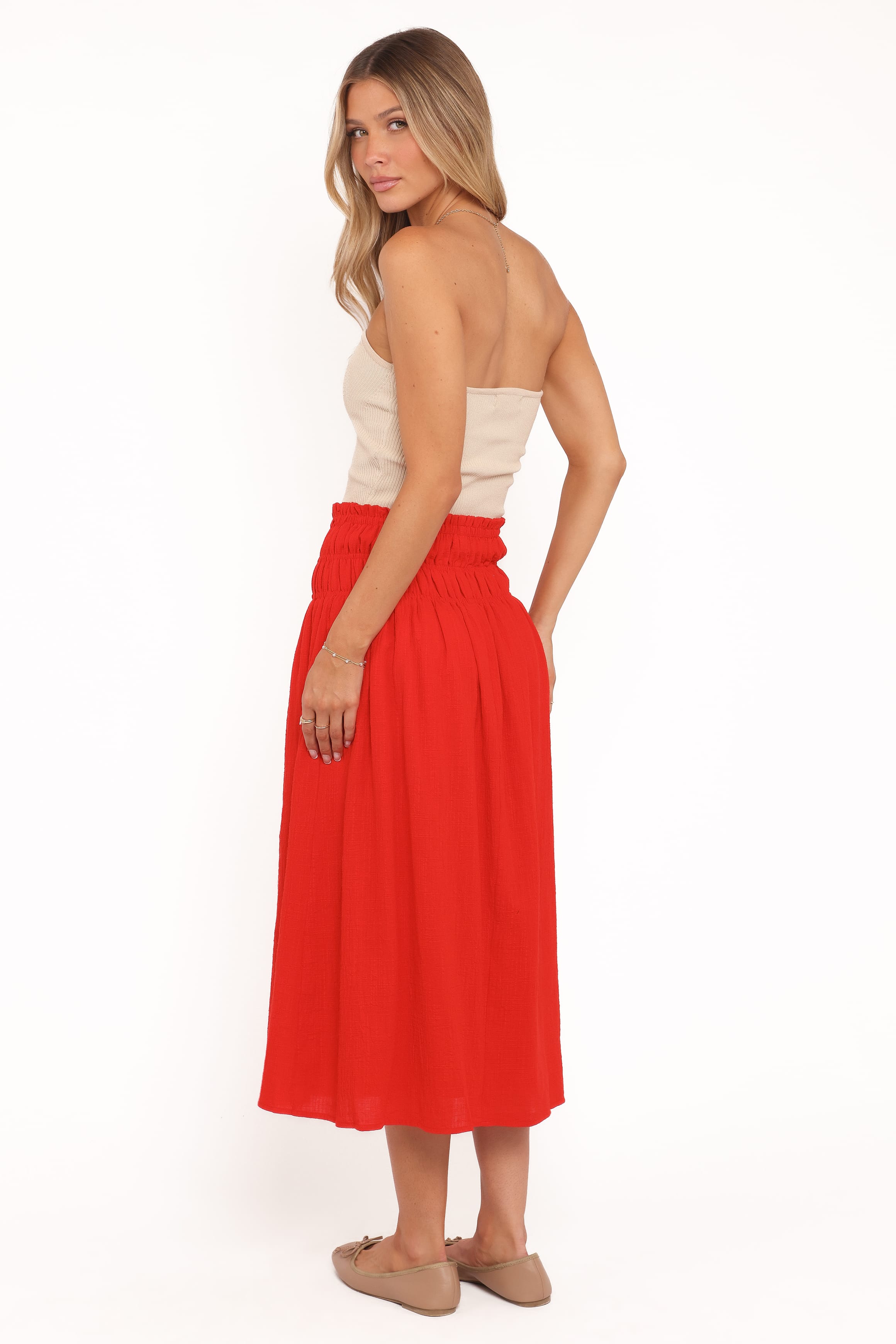 Petal and Pup USA BOTTOMS Mattea Maxi Skirt - Red