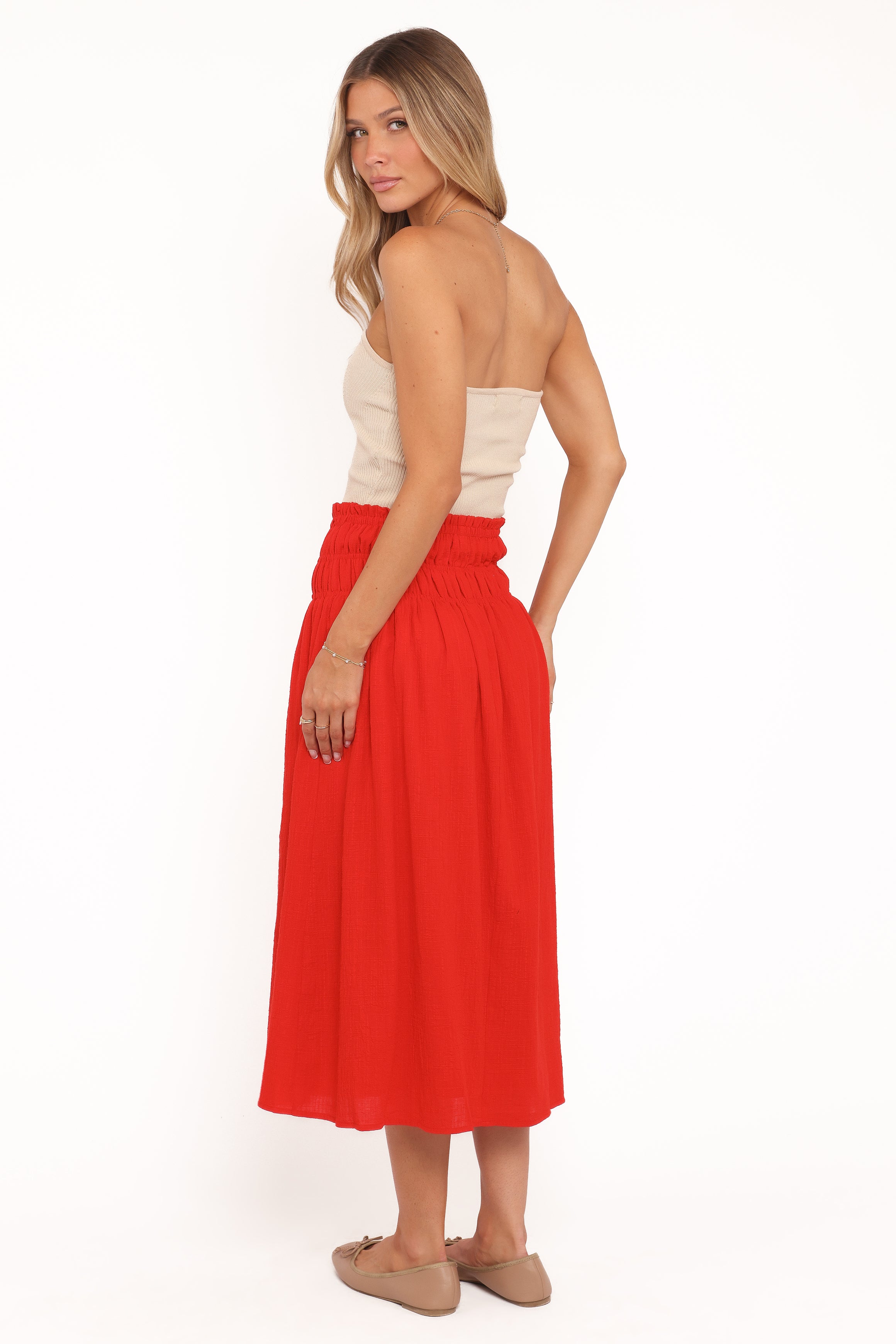 Petal and Pup USA BOTTOMS Mattea Maxi Skirt - Red