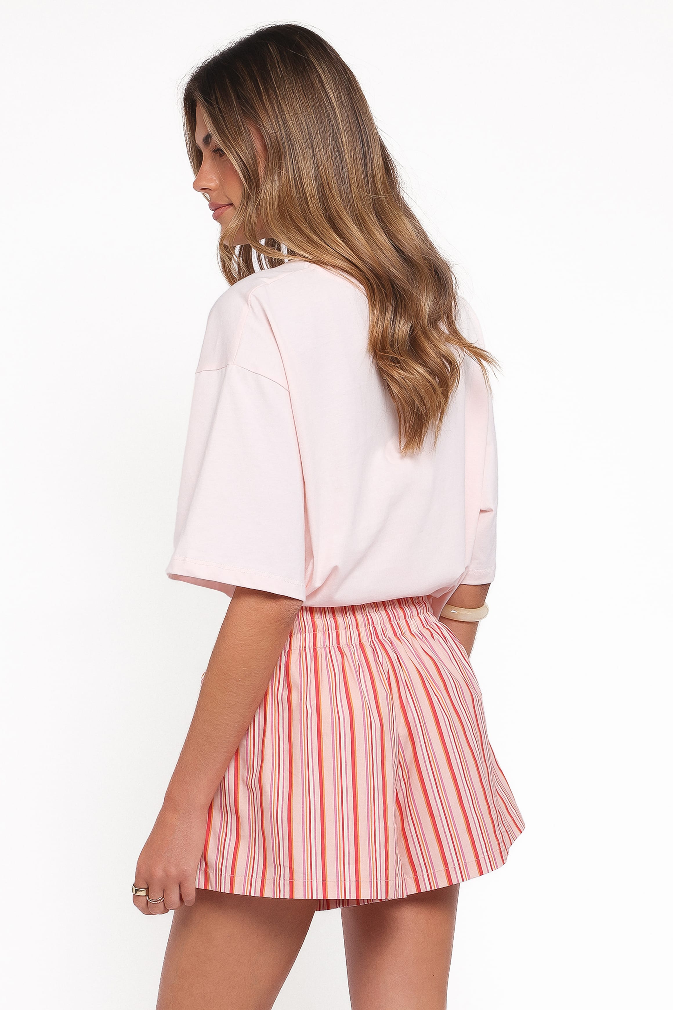 Petal and Pup USA BOTTOMS Mattina Shorts - Peach Stripe