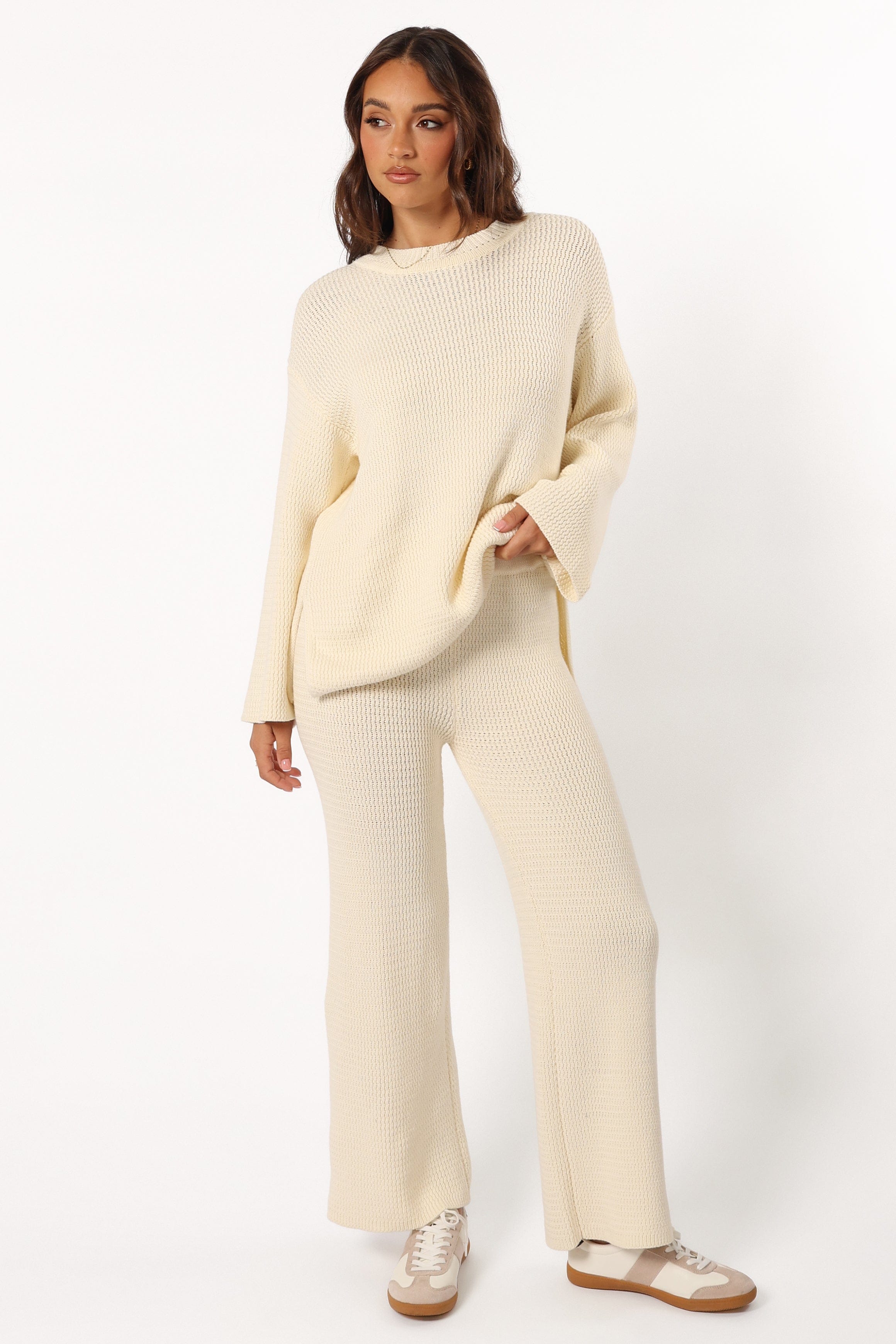 Petal and Pup USA BOTTOMS McKinley Knit Pant - Cream