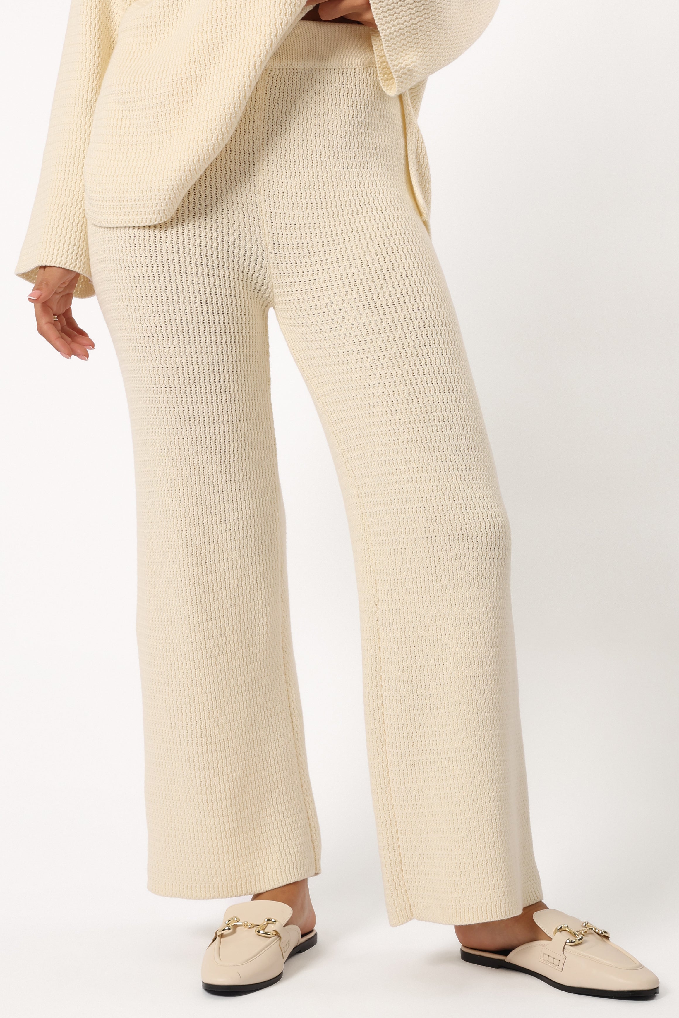 Petal and Pup USA BOTTOMS McKinley Knit Pant - Cream