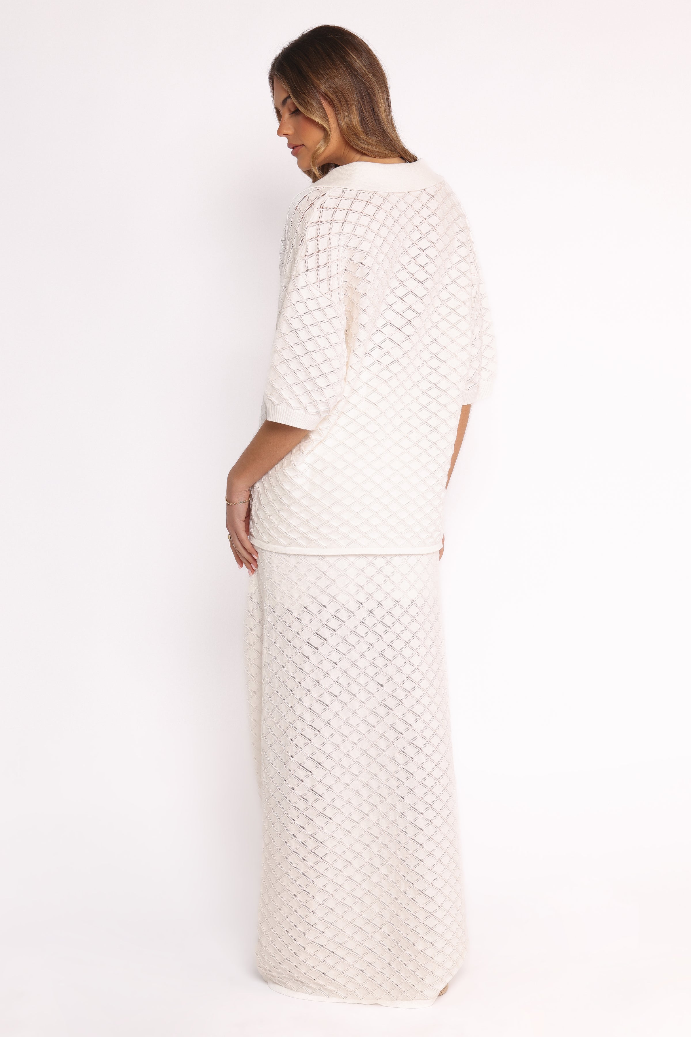 Petal and Pup USA BOTTOMS Meera Midi Skirt - White (Hold for Amazon)