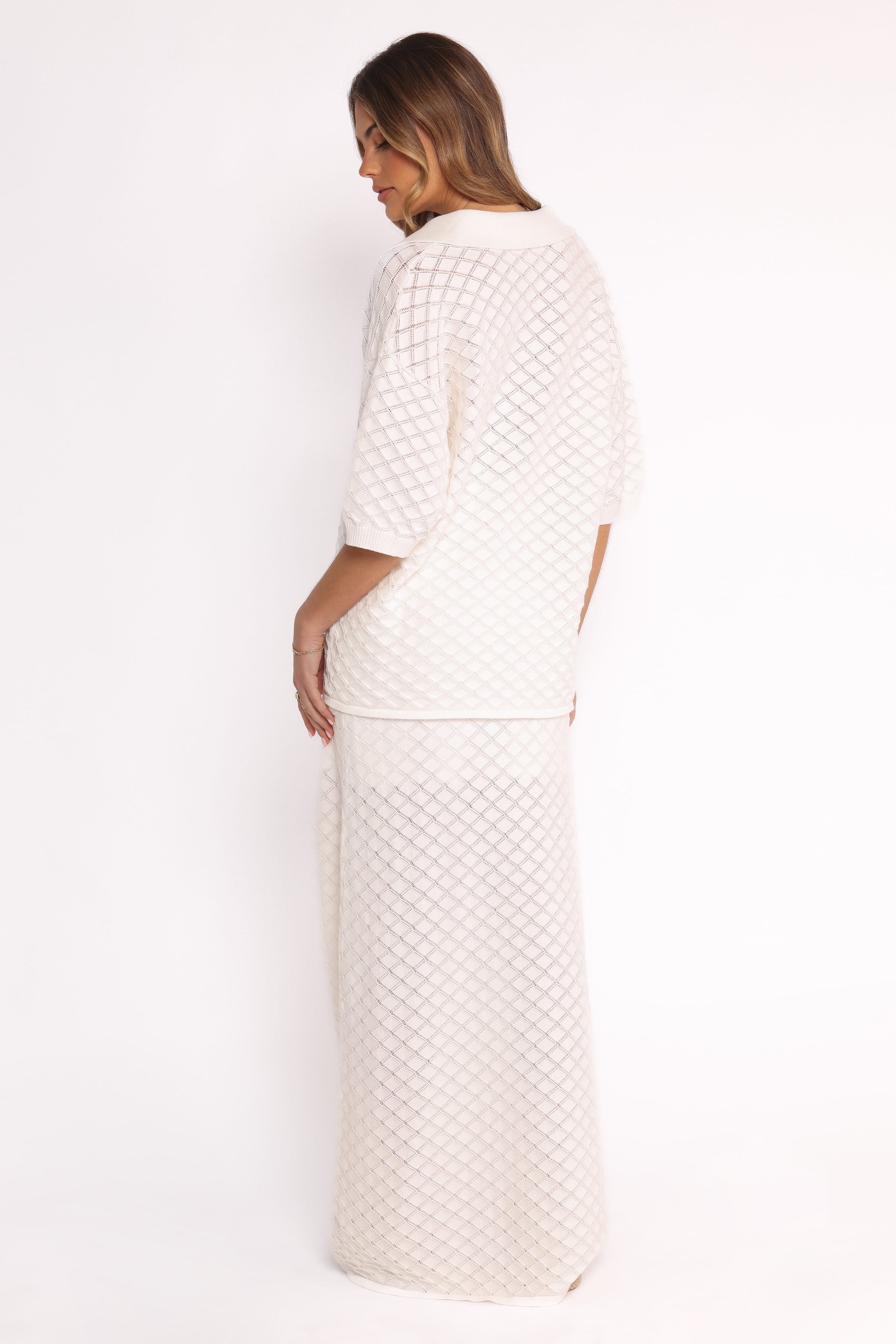 Petal and Pup USA BOTTOMS Meera Midi Skirt - White (Hold for Amazon)
