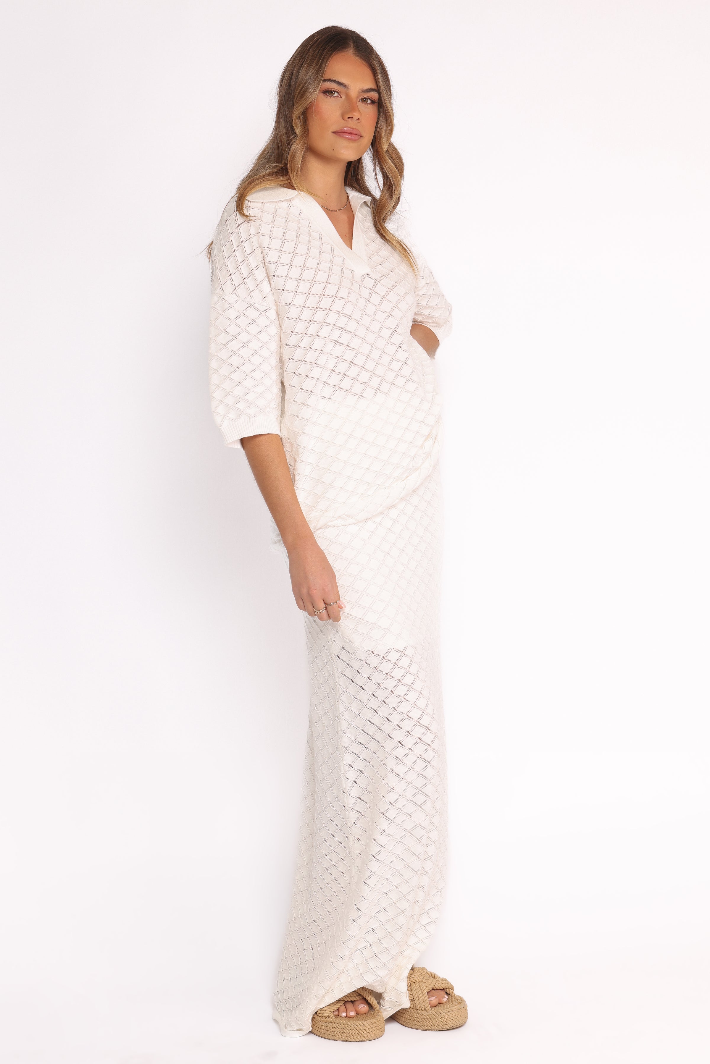 Petal and Pup USA BOTTOMS Meera Midi Skirt - White (Hold for Amazon)