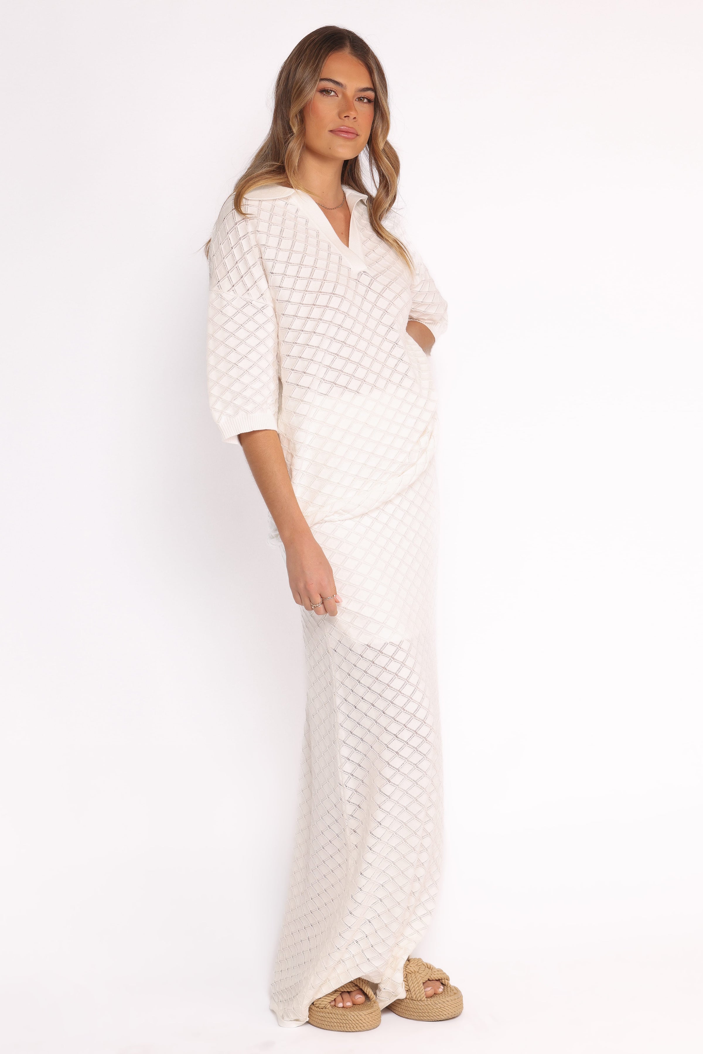 Petal and Pup USA BOTTOMS Meera Midi Skirt - White (Hold for Amazon)