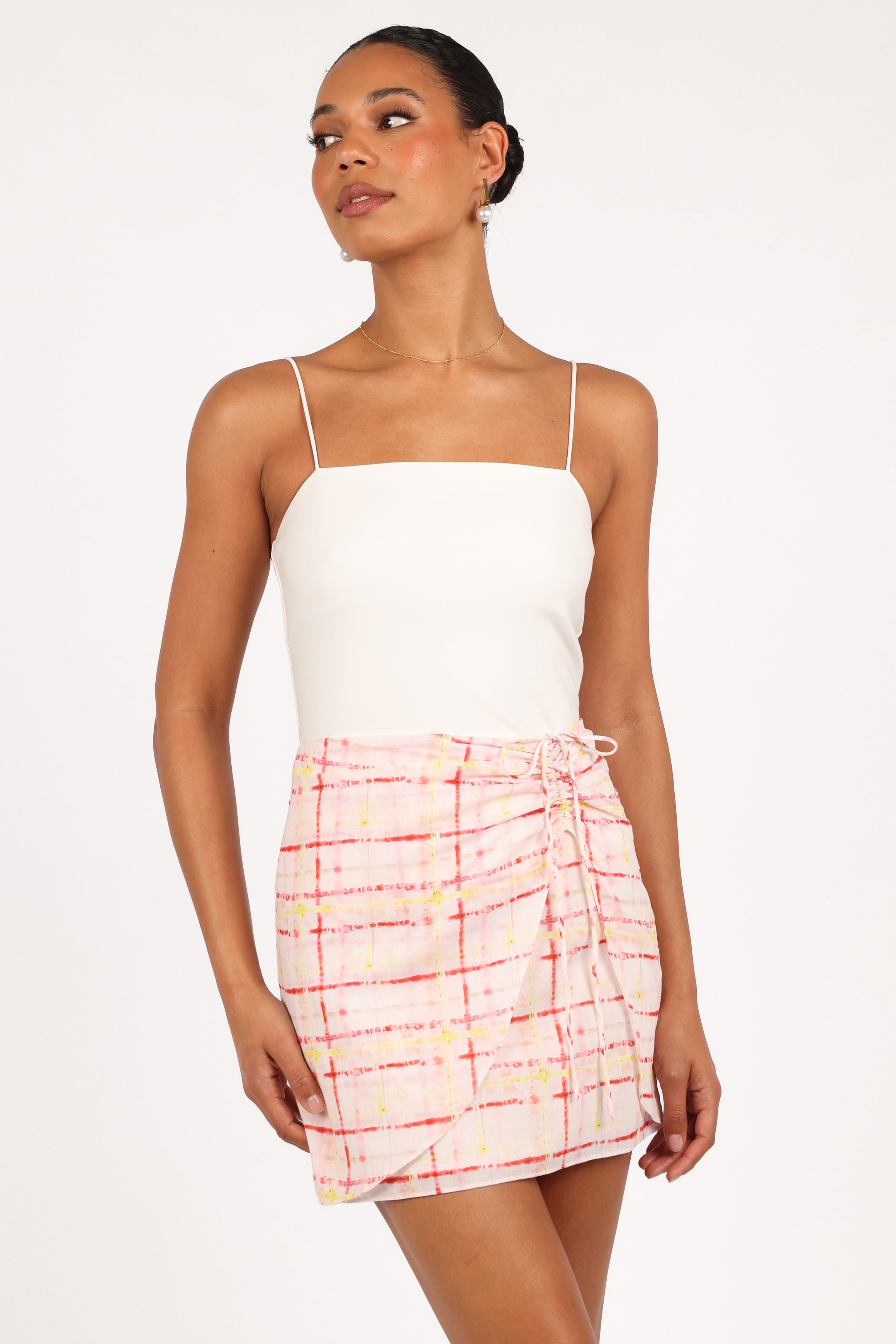 Petal and Pup USA BOTTOMS Mirha Mini Skirt - Sunset Check