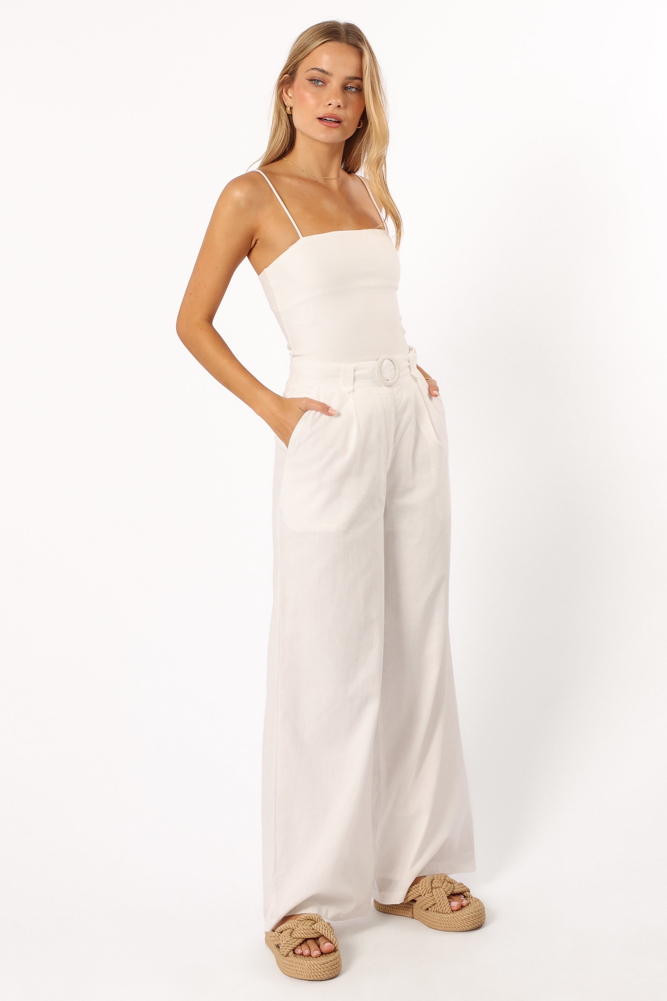 Petal and Pup USA BOTTOMS Mylia Pant - White